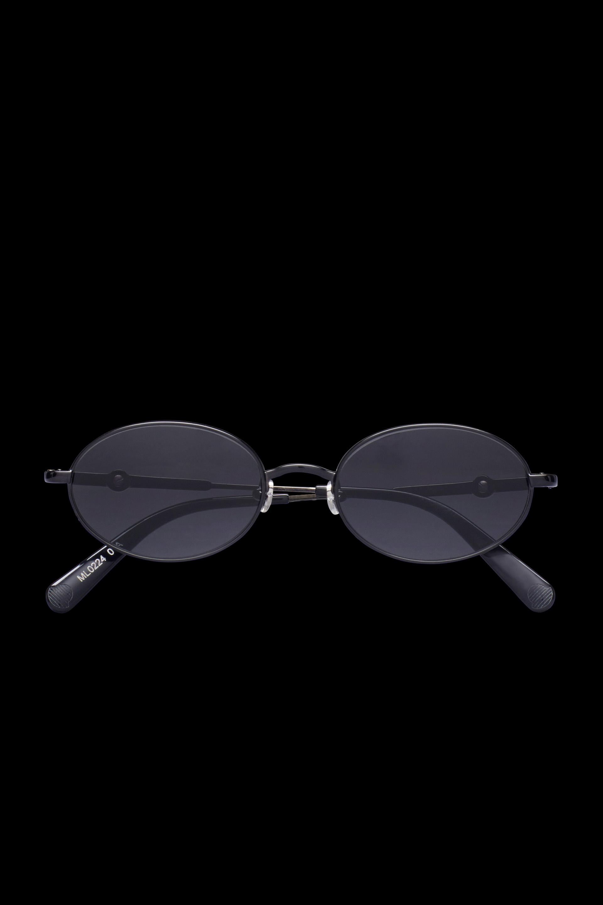 MONCLER Shiny Black Tatou Round Sunglasses - test for test | Moncler JP