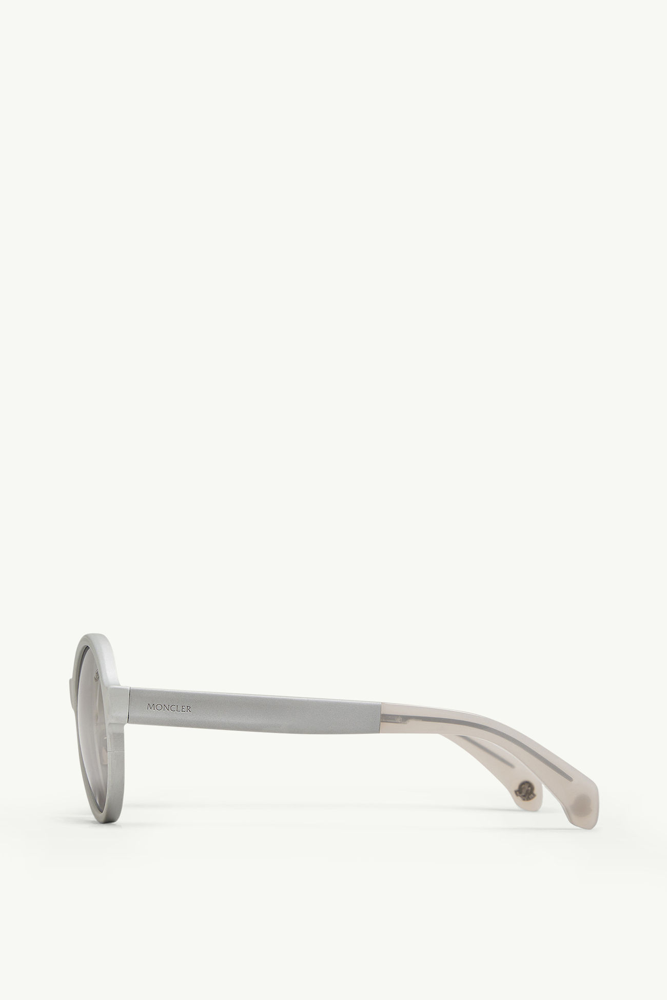 Rondo runde Sonnenbrille Genderneutral Mattes Silber Moncler 2