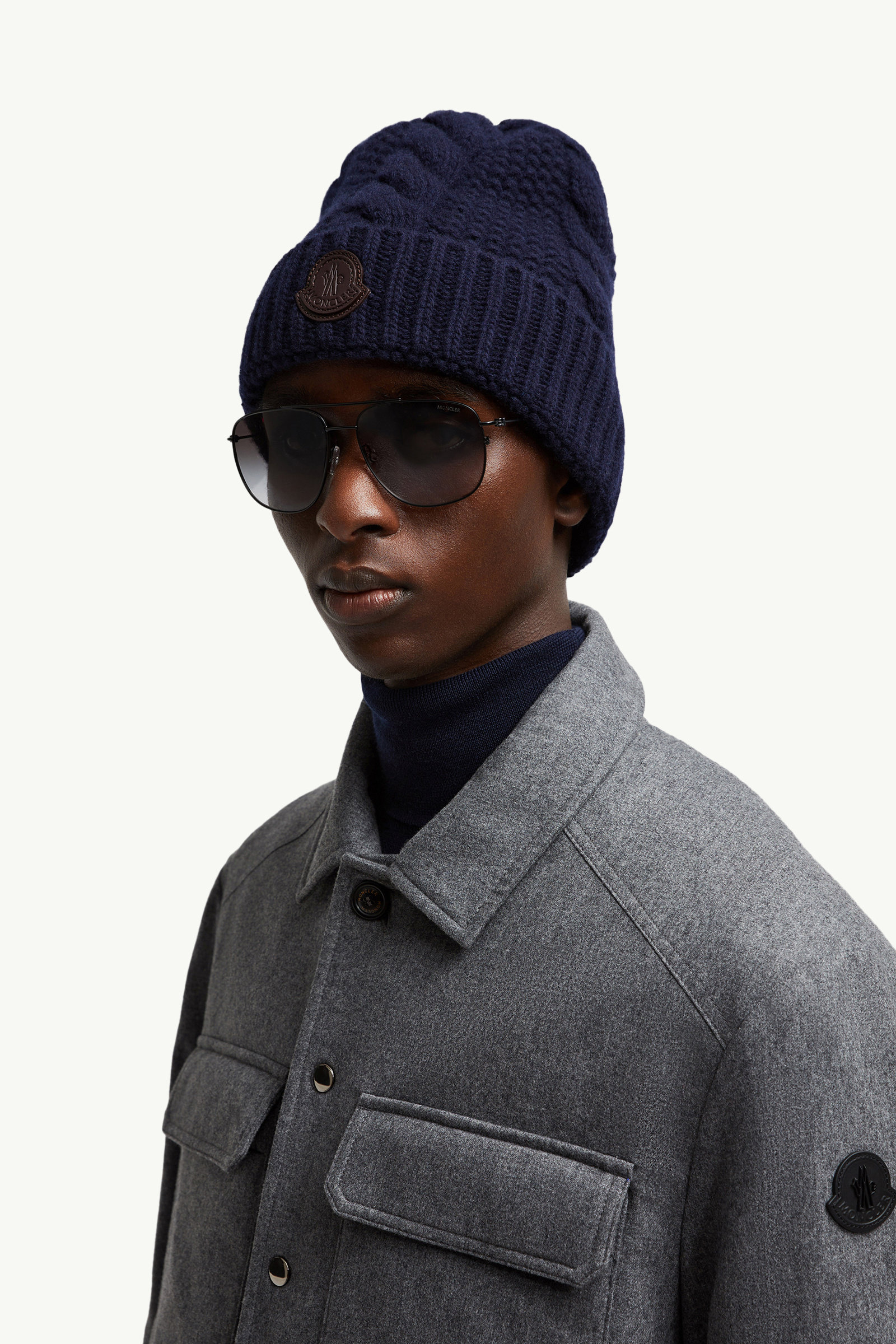 Alumni Pilot Sunglasses Gender Neutral Matte Black Moncler 1