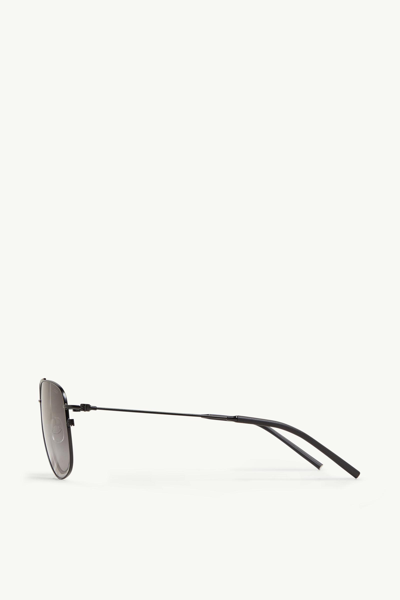 ★【MONCLER】Occhiali da sole pilot Alumni★サングラス Matte Black Alumni Pilot Sunglasses - Sunglasses for Men