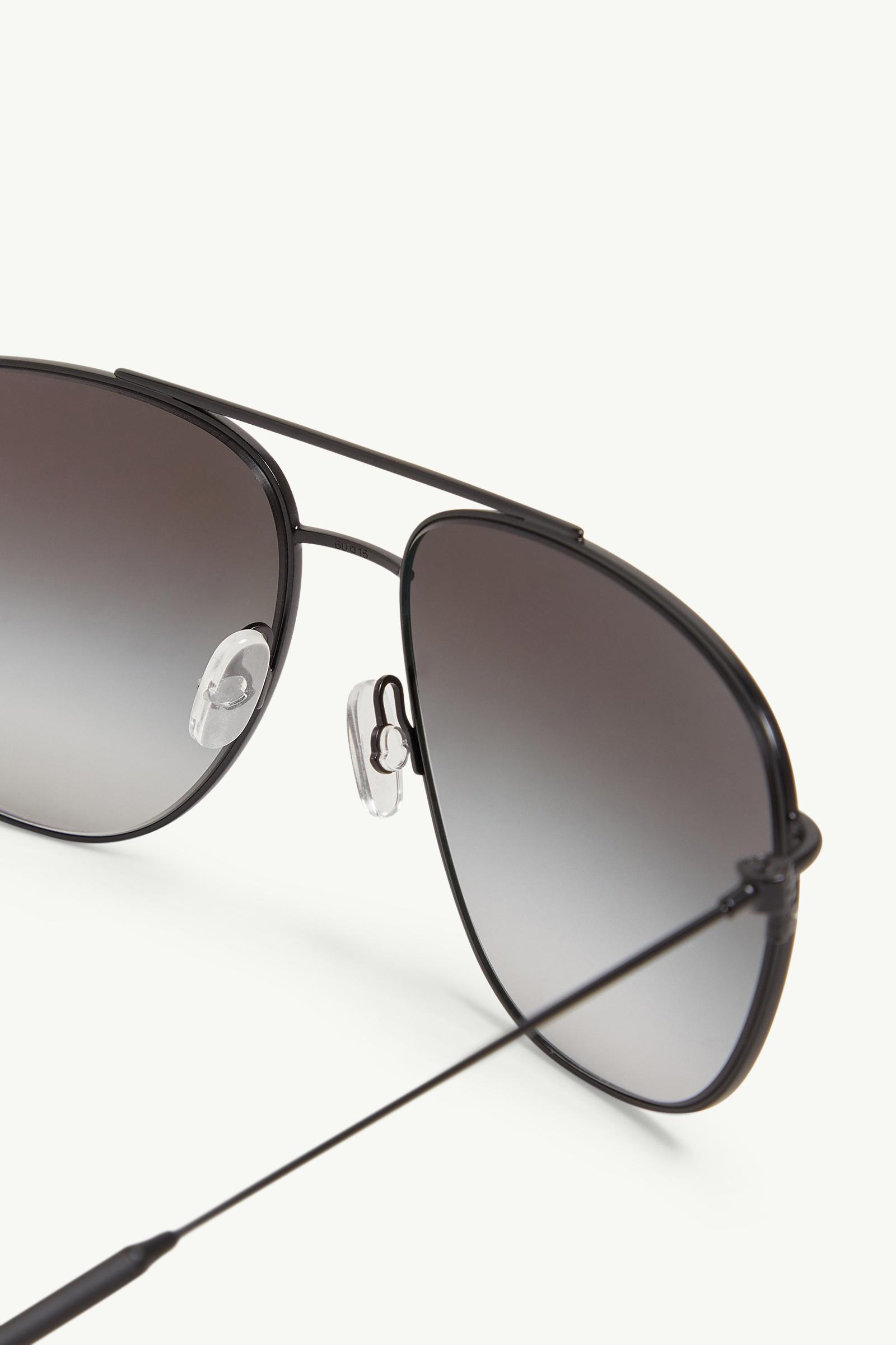 ★【MONCLER】Occhiali da sole pilot Alumni★サングラス Matte Black Alumni Pilot Sunglasses - Sunglasses for Men