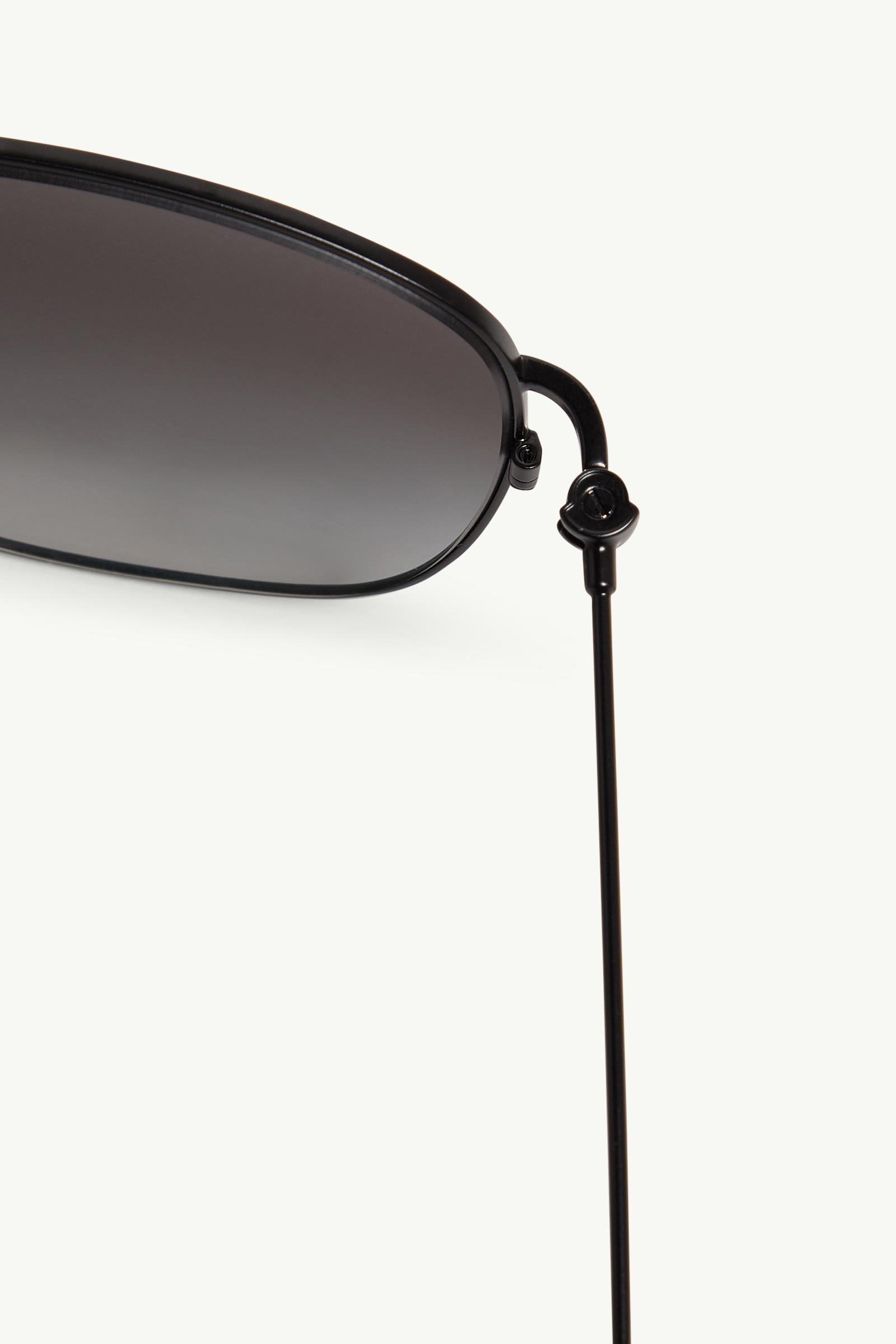 ★【MONCLER】Occhiali da sole pilot Alumni★サングラス Matte Black Alumni Pilot Sunglasses - Sunglasses for Men