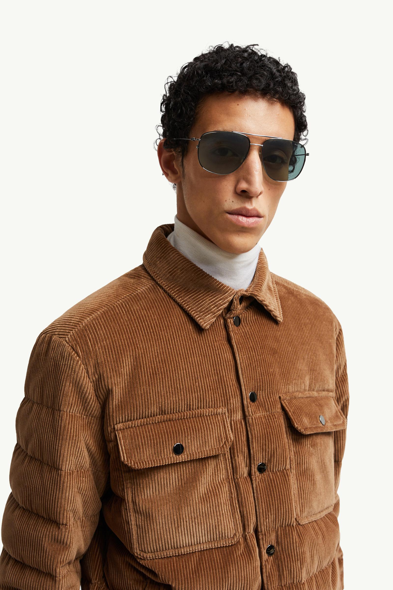 Alumni Pilot Sunglasses Gender Neutral Gunmetal Gray Moncler 1