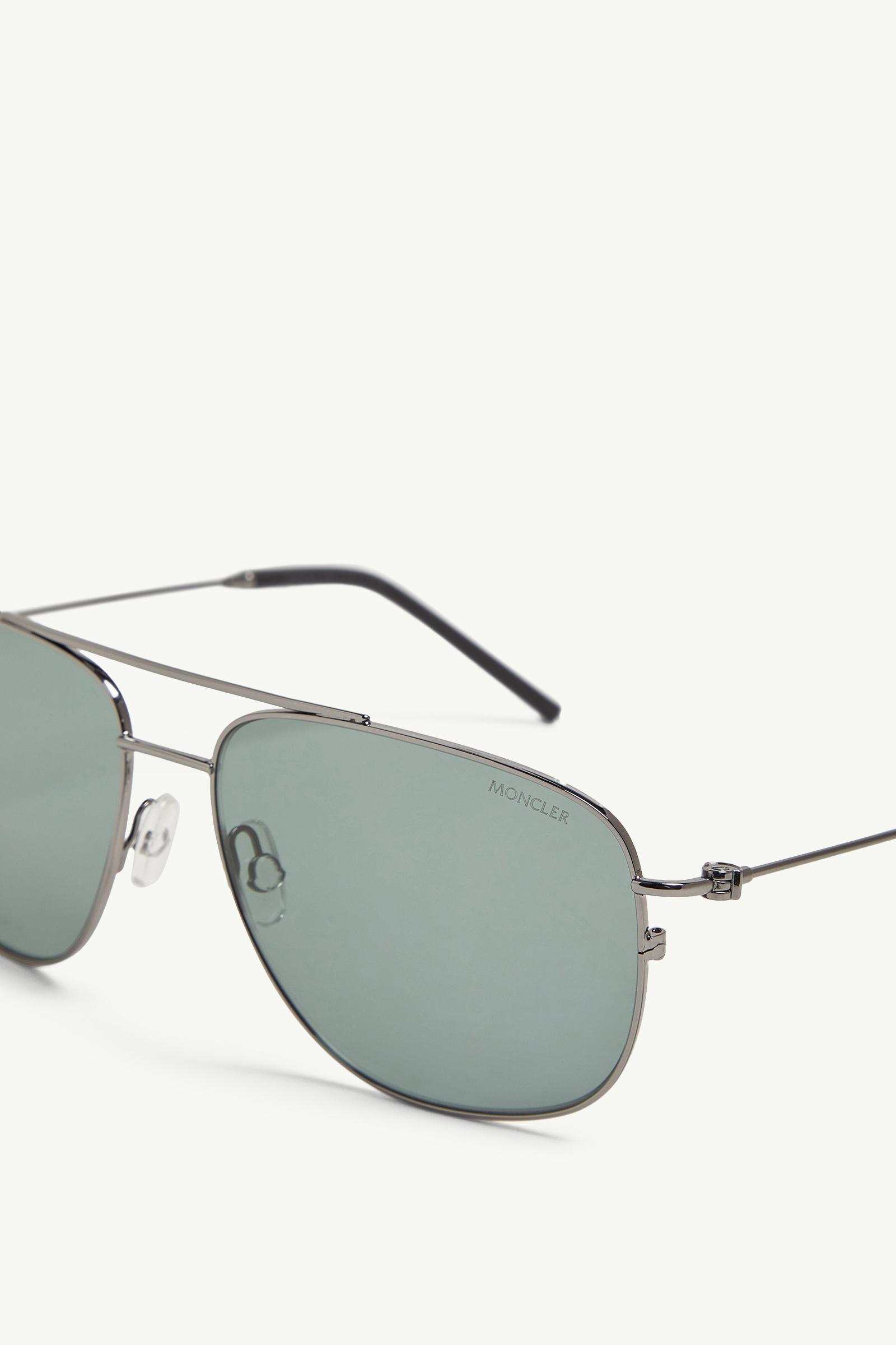 ★【MONCLER】Occhiali da sole pilot Alumni★サングラス Gunmetal Grey Alumni Pilot Sunglasses - Sunglasses for Men