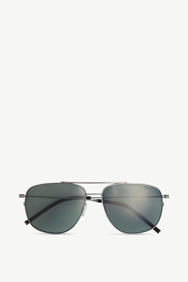 Alumni Pilot Sunglasses Gender Neutral Gunmetal Gray Moncler 0