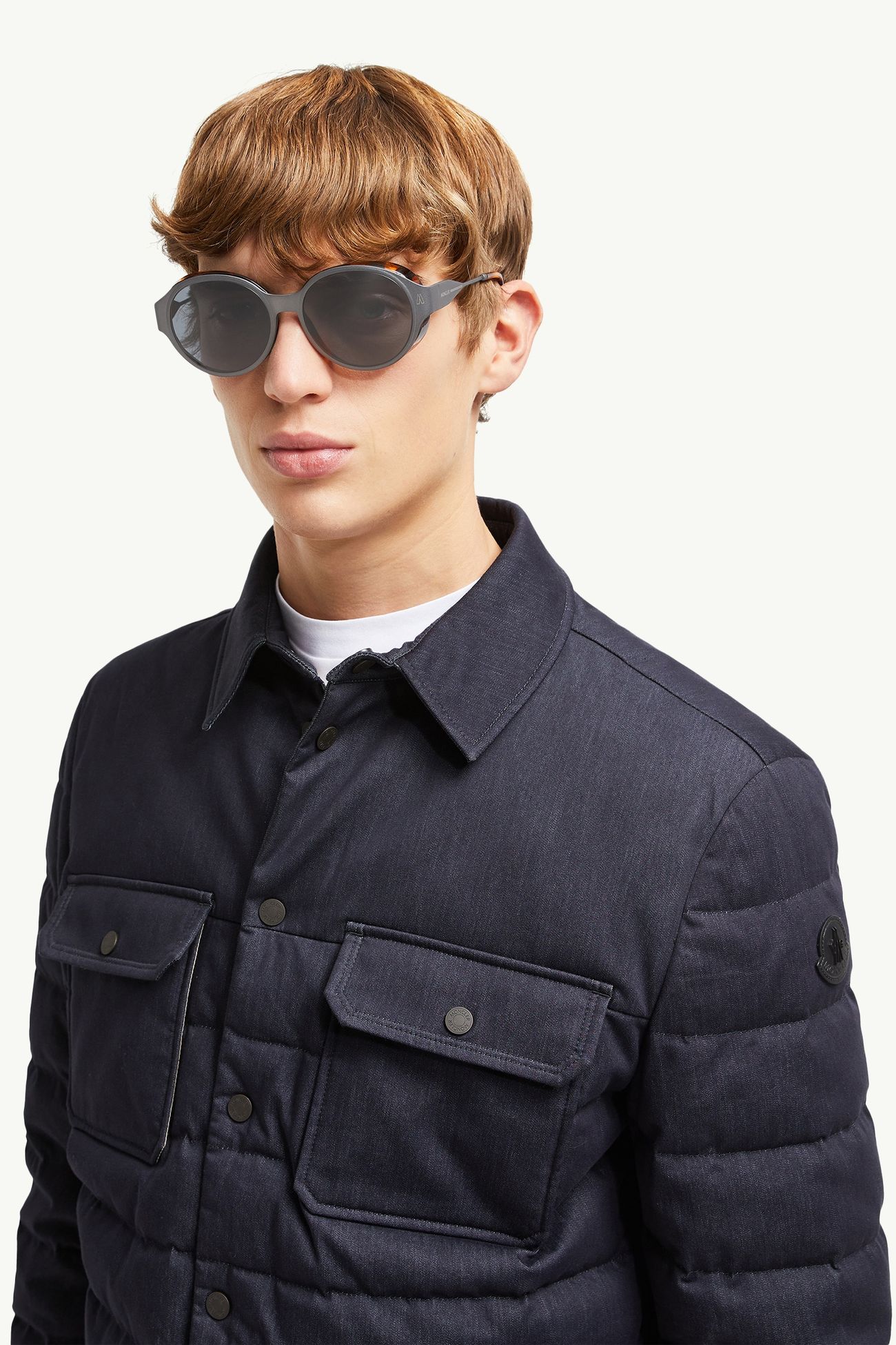 Auros runde Sonnenbrille MATTES ANTHRAZIT Moncler 1