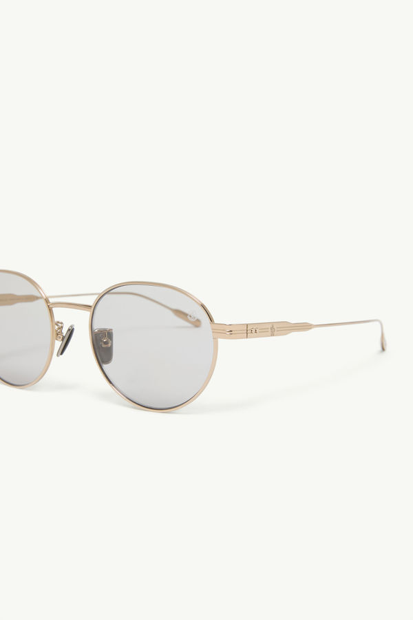 Subtila Round Sunglasses Pale Gold Moncler 3