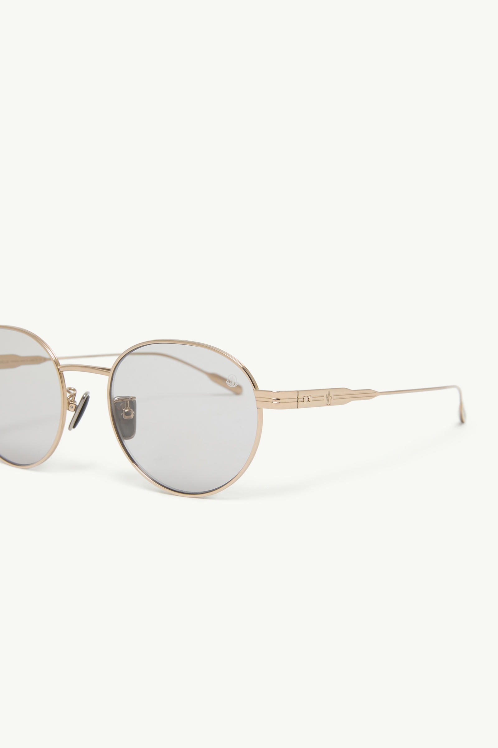 Subtila Round Sunglasses Pale Gold Moncler 3