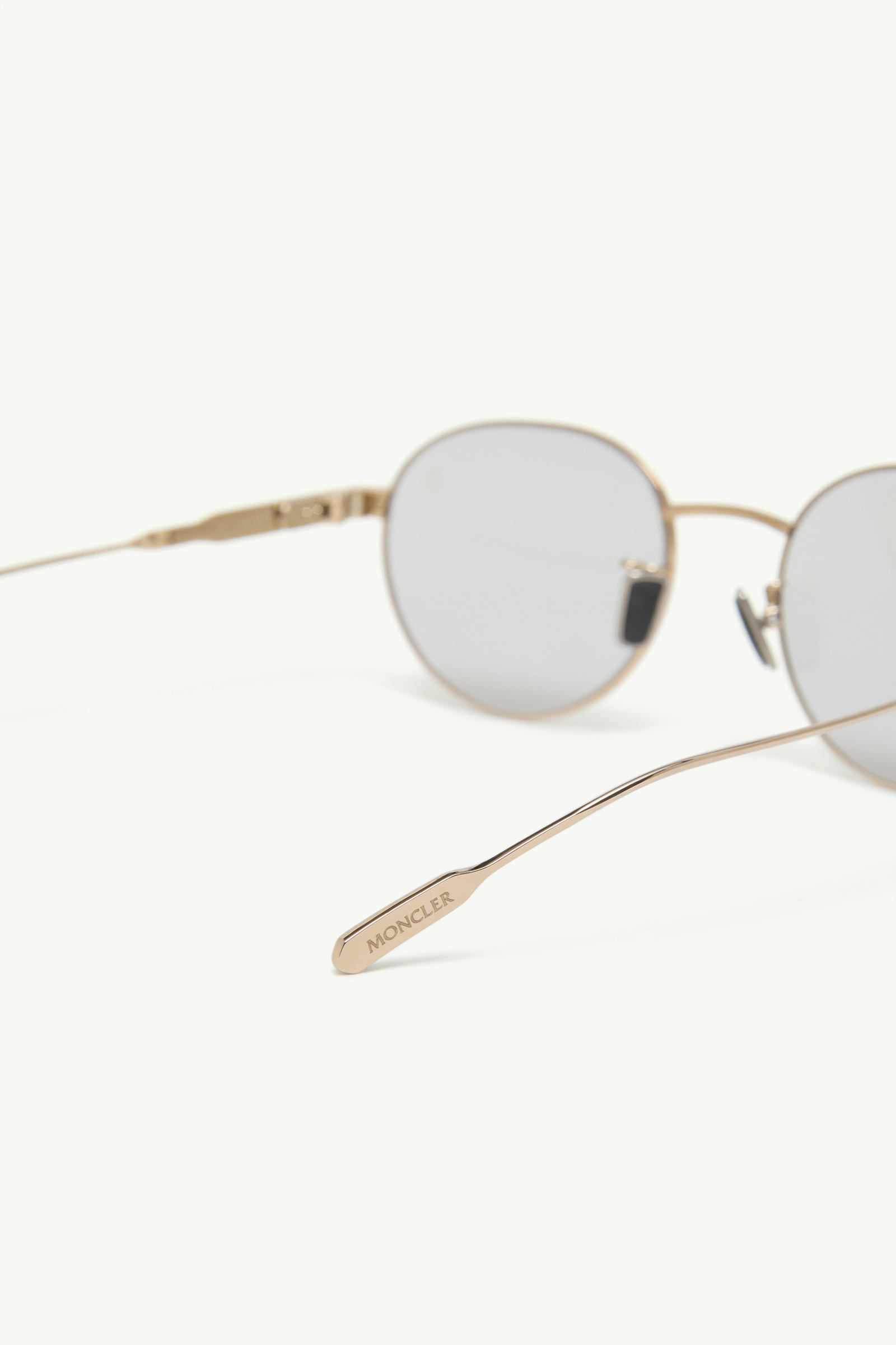 Subtila Round Sunglasses Pale Gold Moncler 5