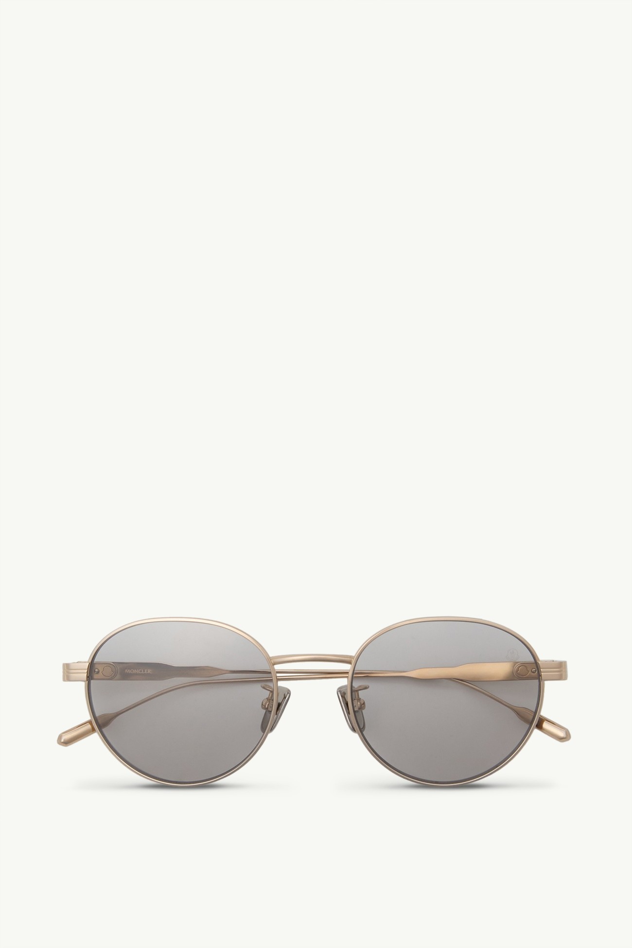 Subtila runde Sonnenbrille Weißgold Moncler 0