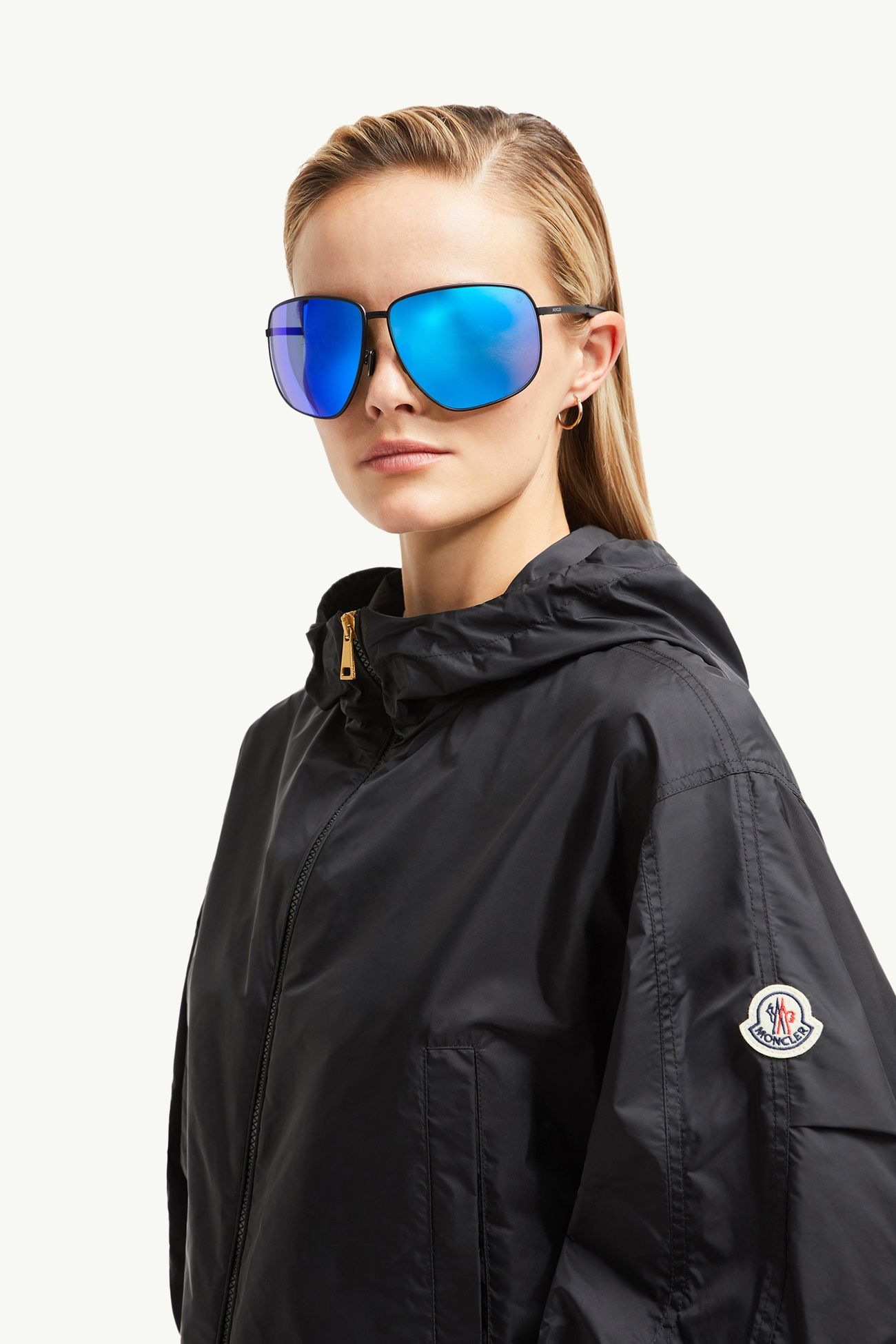 Lunettes de soleil aviateur Atlas Bleu Foncé Mat Moncler 2