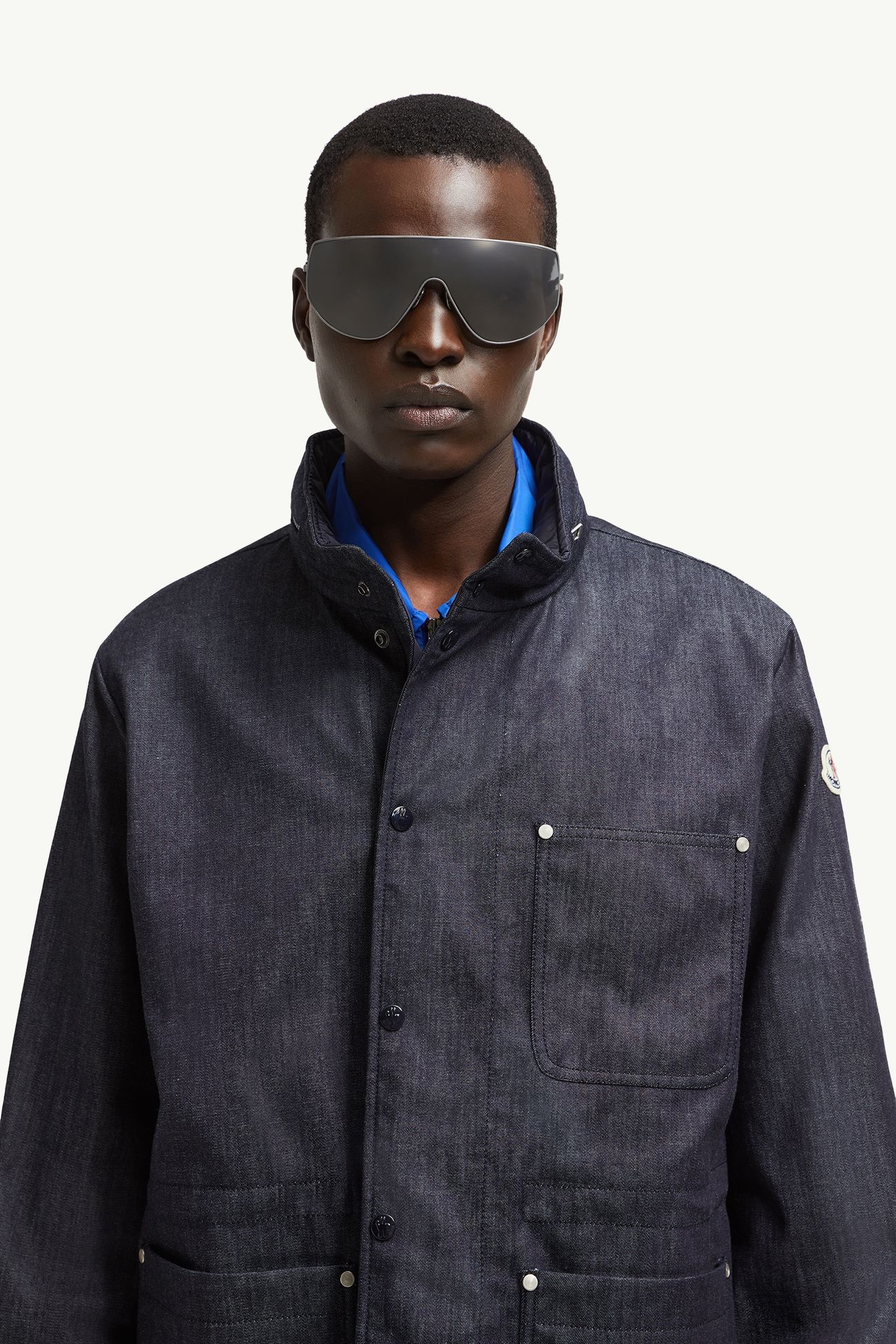 Occhiali da sole pilot Tanium GHIACCIO LUCIDO Moncler 1