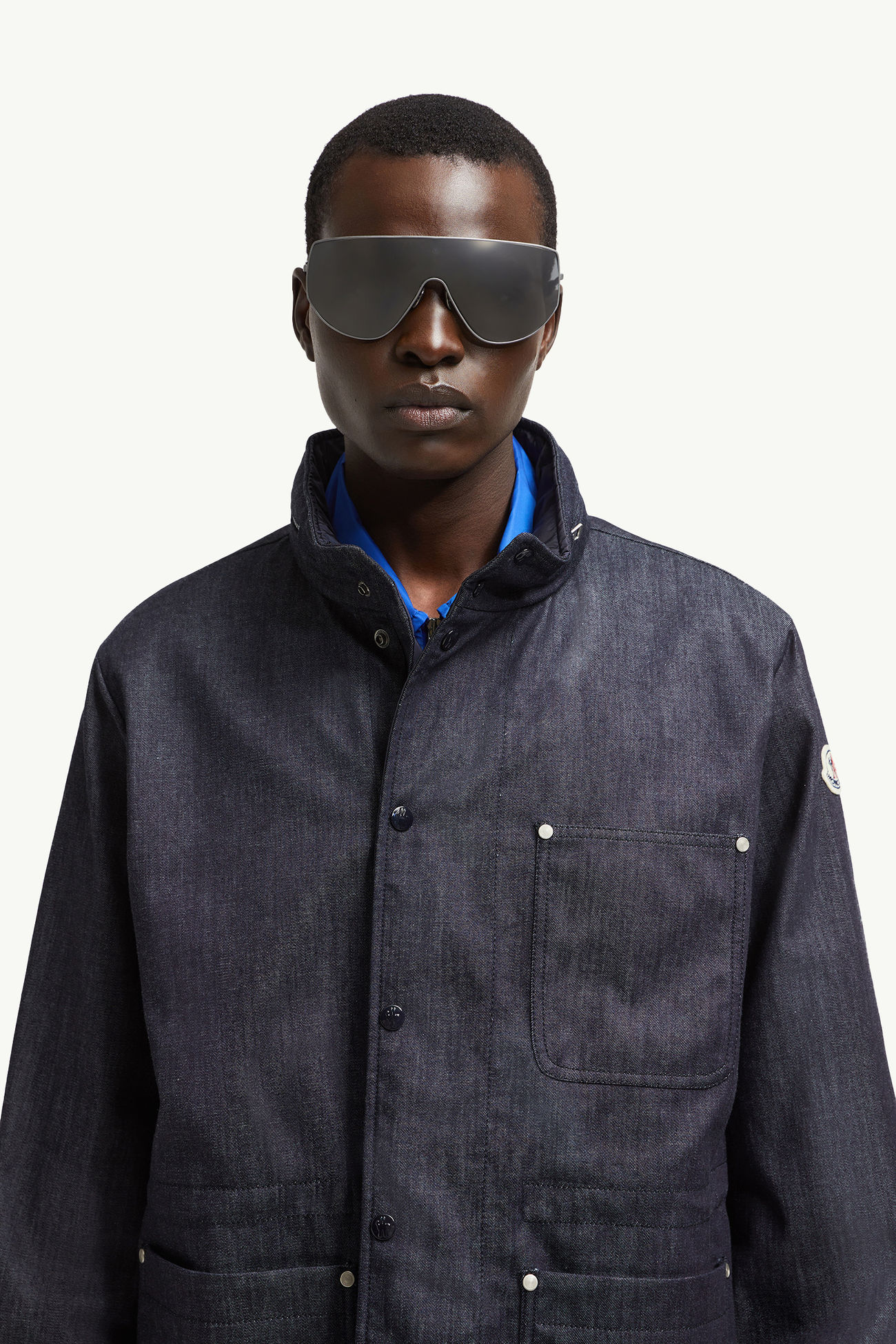 Tanium Pilotensonnenbrille MATTES EISBLAU Moncler 1