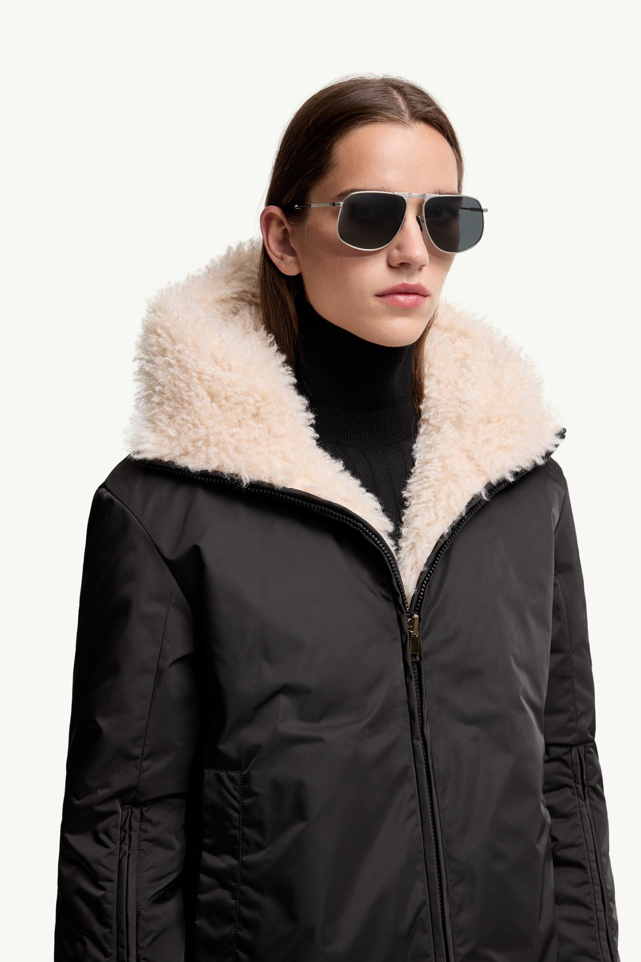 Gafas de sol de aviador Vitessa De Género Neutro Plateado Brillante Moncler 2
