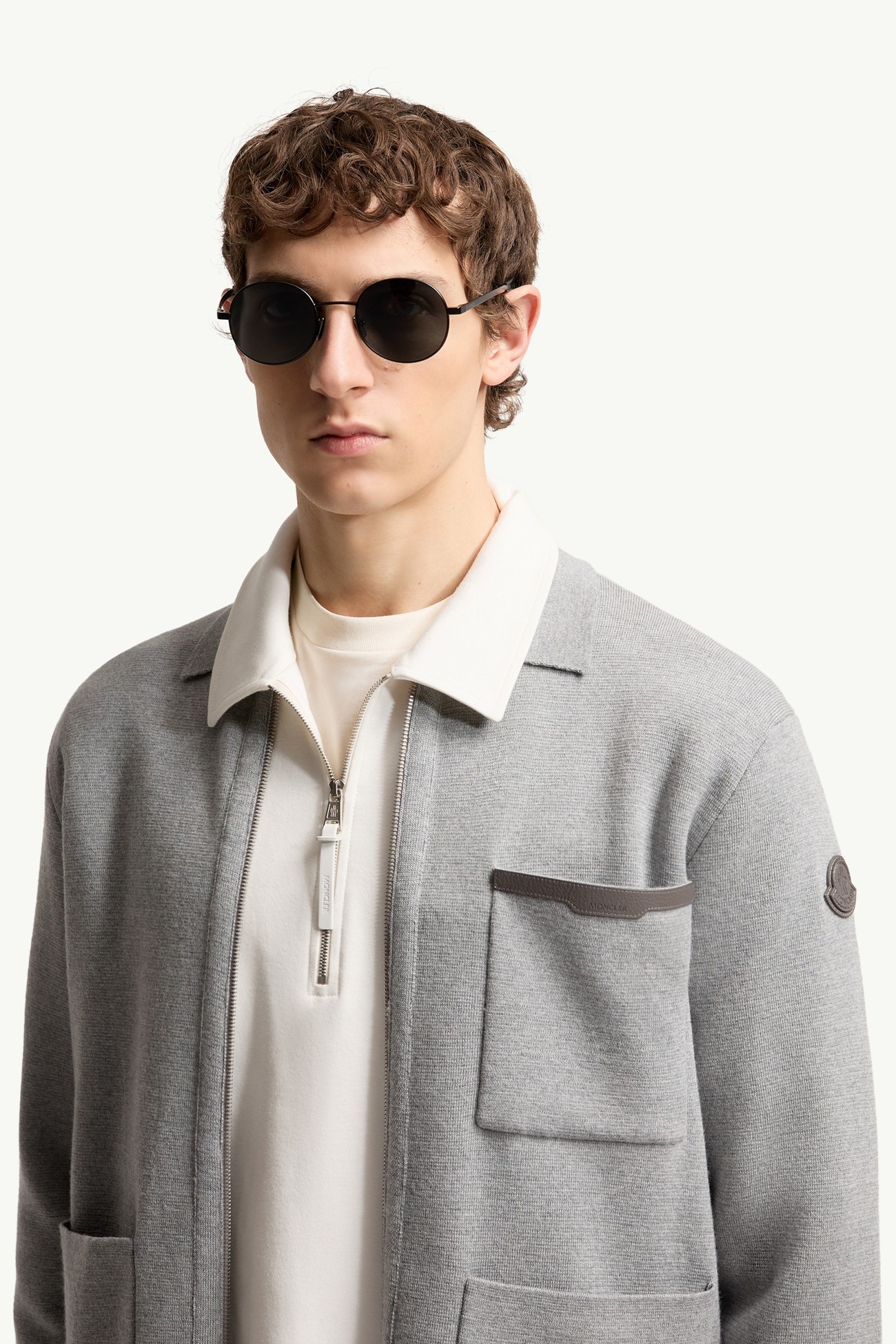 Gafas de sol ovaladas Centro De Género Neutro Negro Mate Moncler 1
