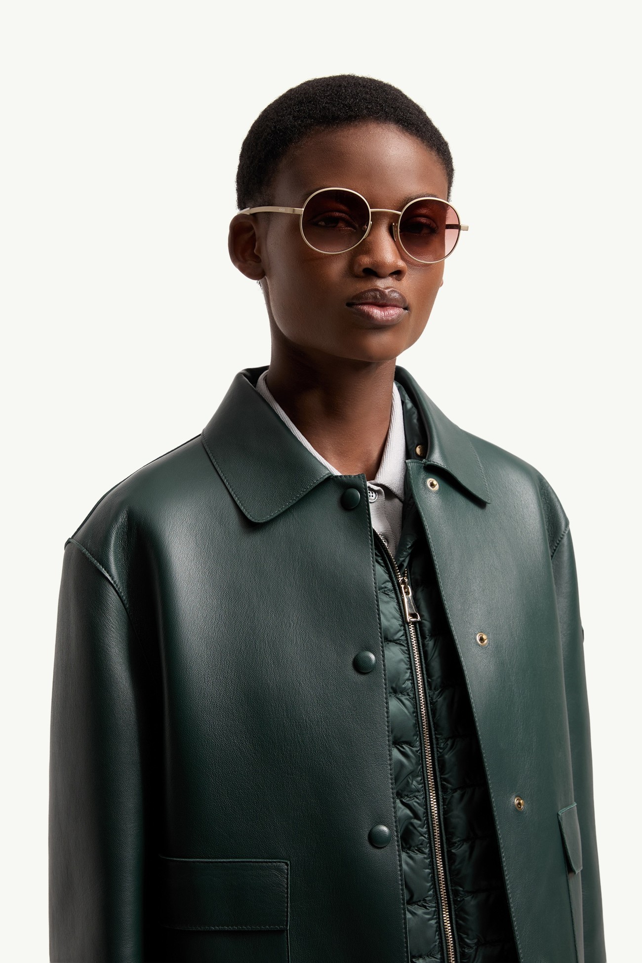 Gafas de sol ovaladas Centro De Género Neutro Bronce Mate Moncler 1