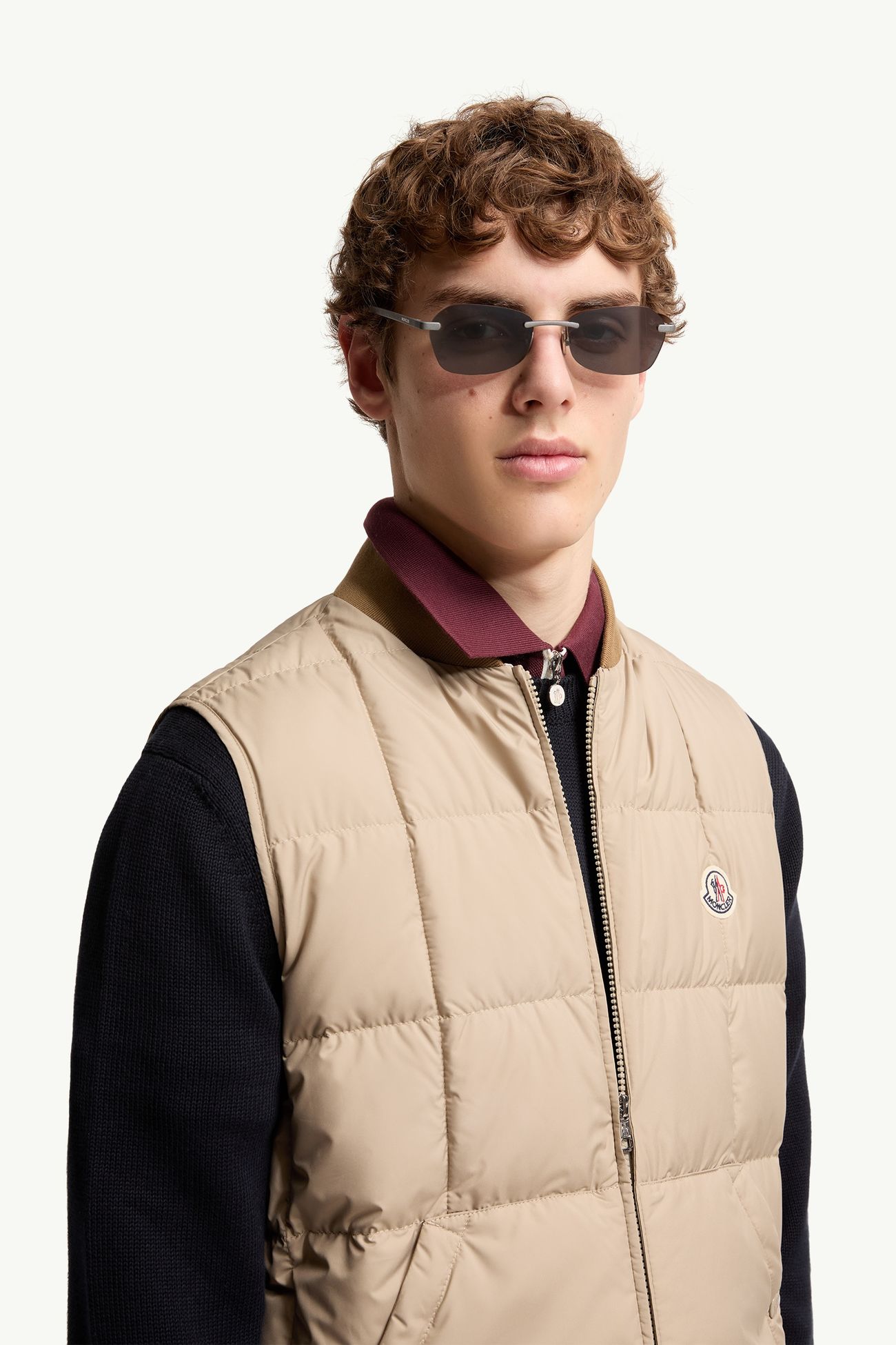 Orris長方形太陽眼鏡 中性 銀色 Moncler 1