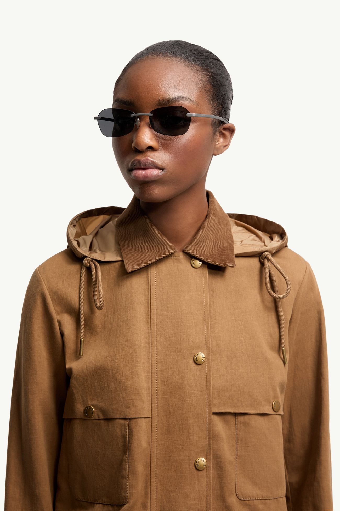 Orris Rechteckige Sonnenbrille Genderneutral Silber Moncler 2