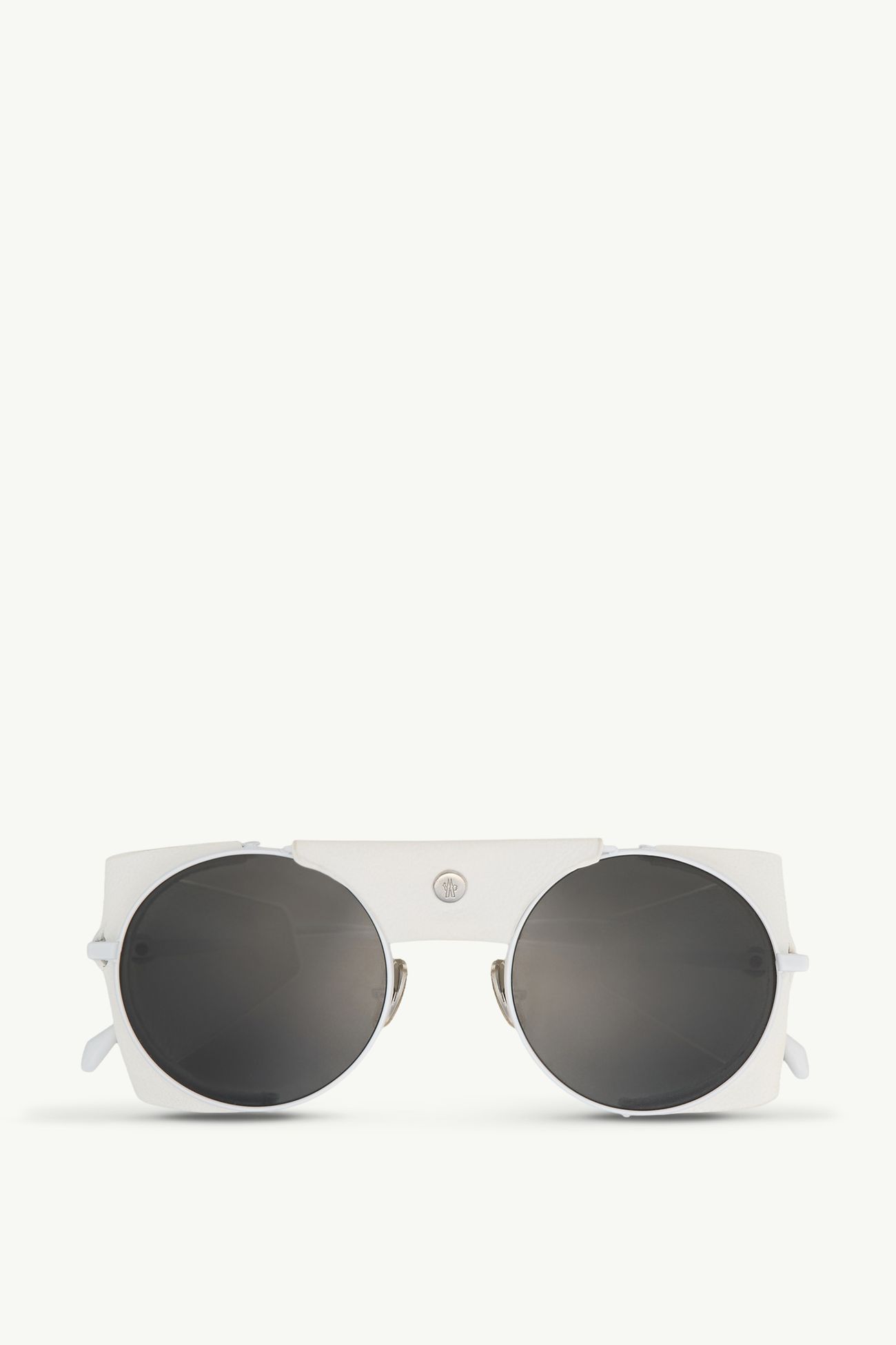 Solix圓形太陽眼鏡 中性 白色 Moncler 0