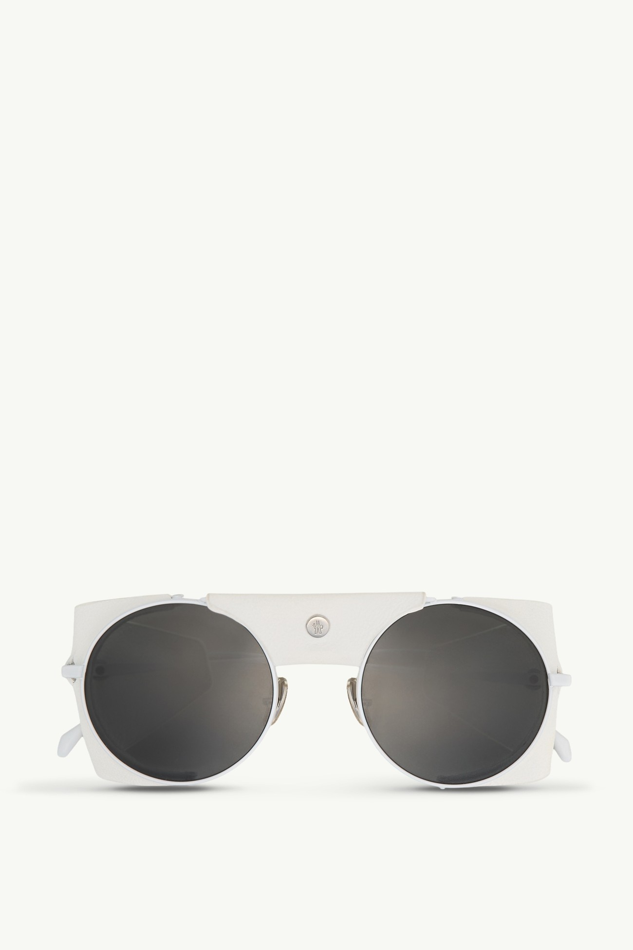 Solix圓形太陽眼鏡 中性 白色 Moncler 0