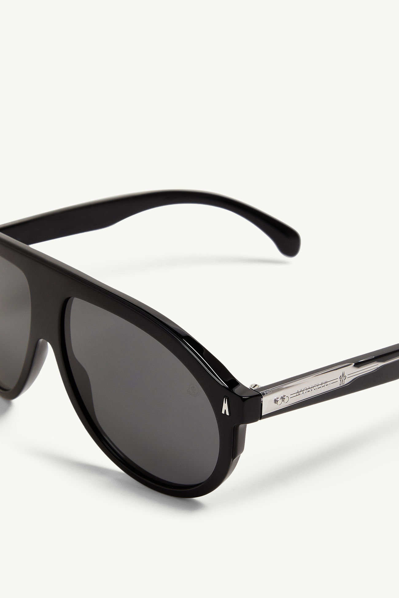 Fhaite Pilot Sunglasses Gender Neutral Shiny Black Moncler 3