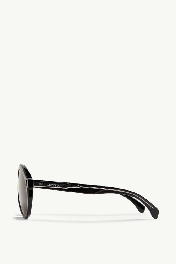 Lunettes de soleil aviateur Fhaite Mixte Noir Brillant Moncler 2