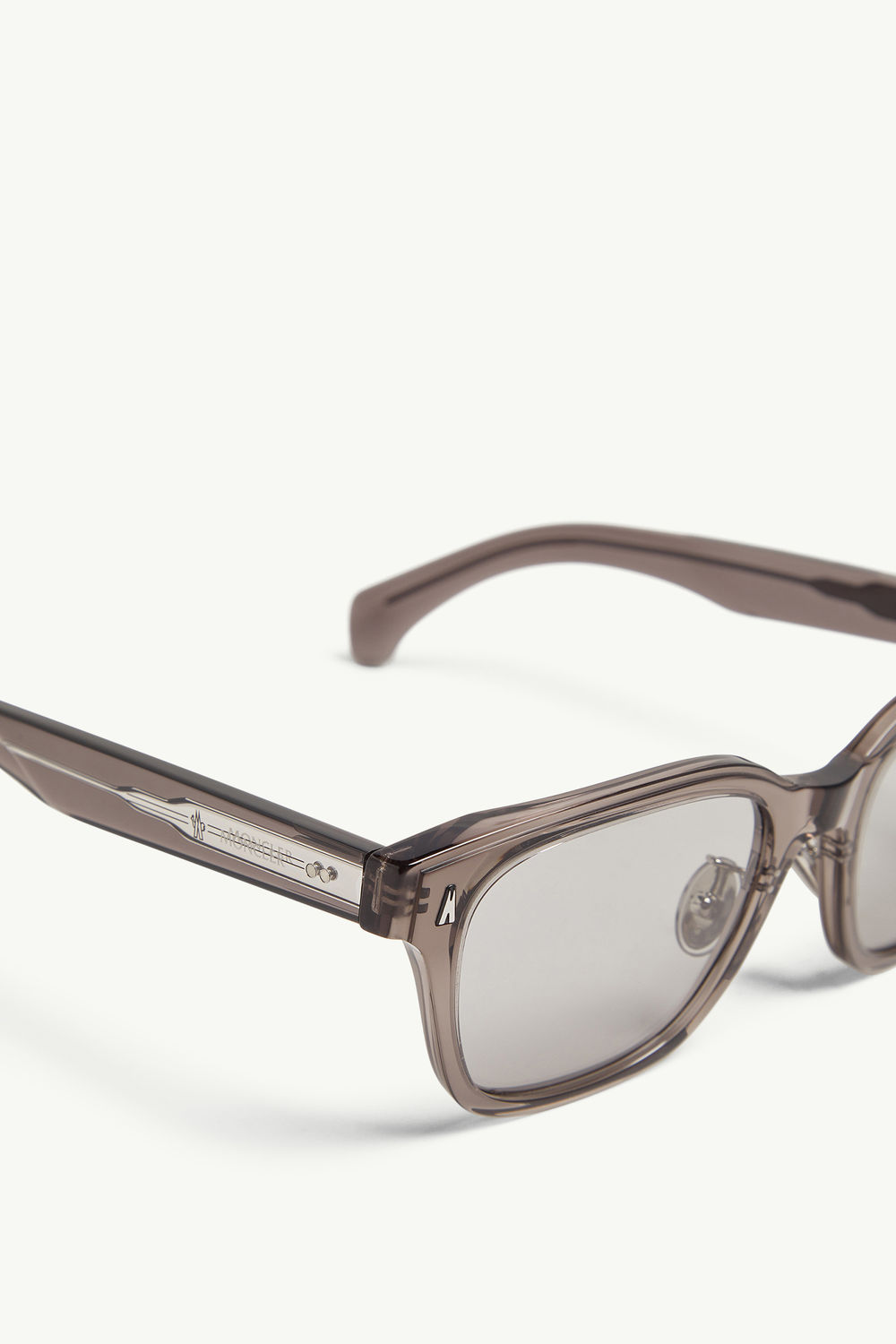 Metrope Squared Sunglasses Gender Neutral Transparent Dark Gray Moncler 3