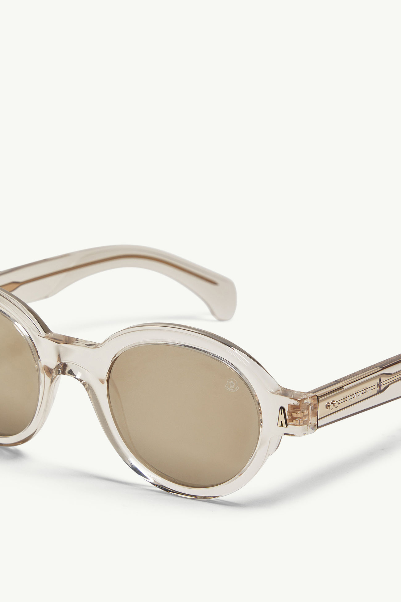 Rondosaサングラス ジェンダーニュートラル シャイニー トランスパレント オフホワイト Moncler 3