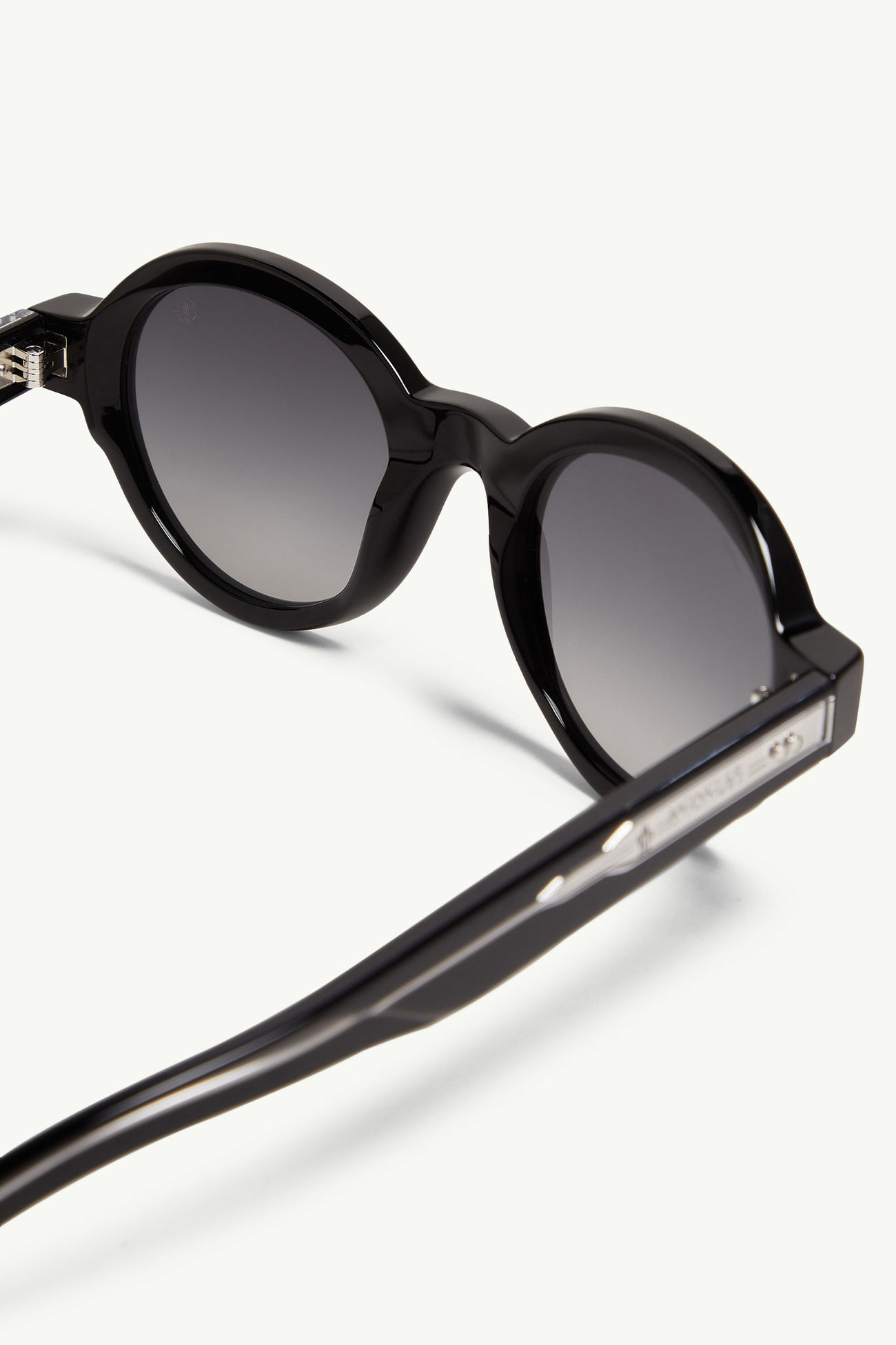 Rondosa runde Sonnenbrille Genderneutral Glänzend Schwarz Moncler 4