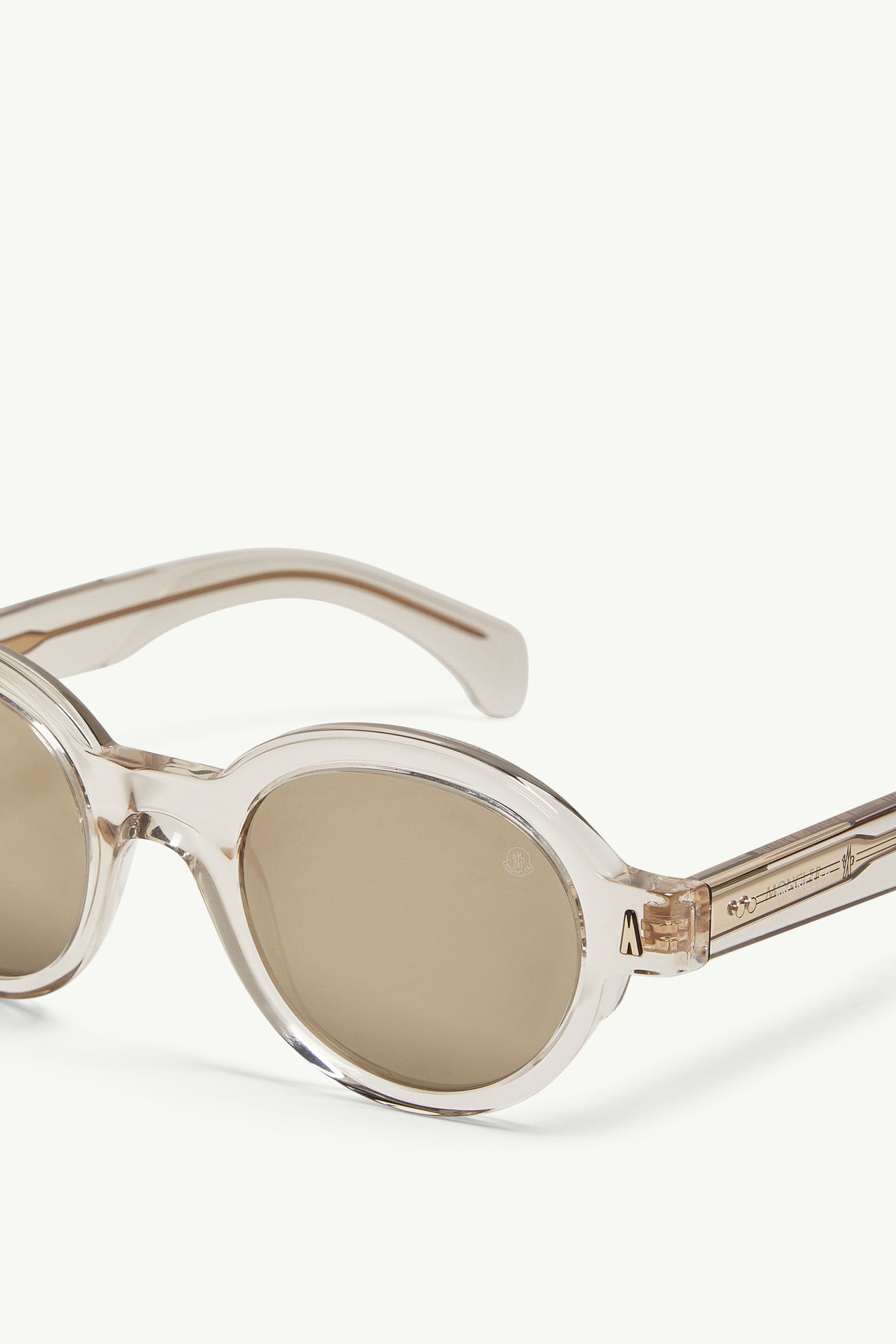 Rondosa Round Sunglasses Gender Neutral Shiny Transparent Off-white Moncler 3