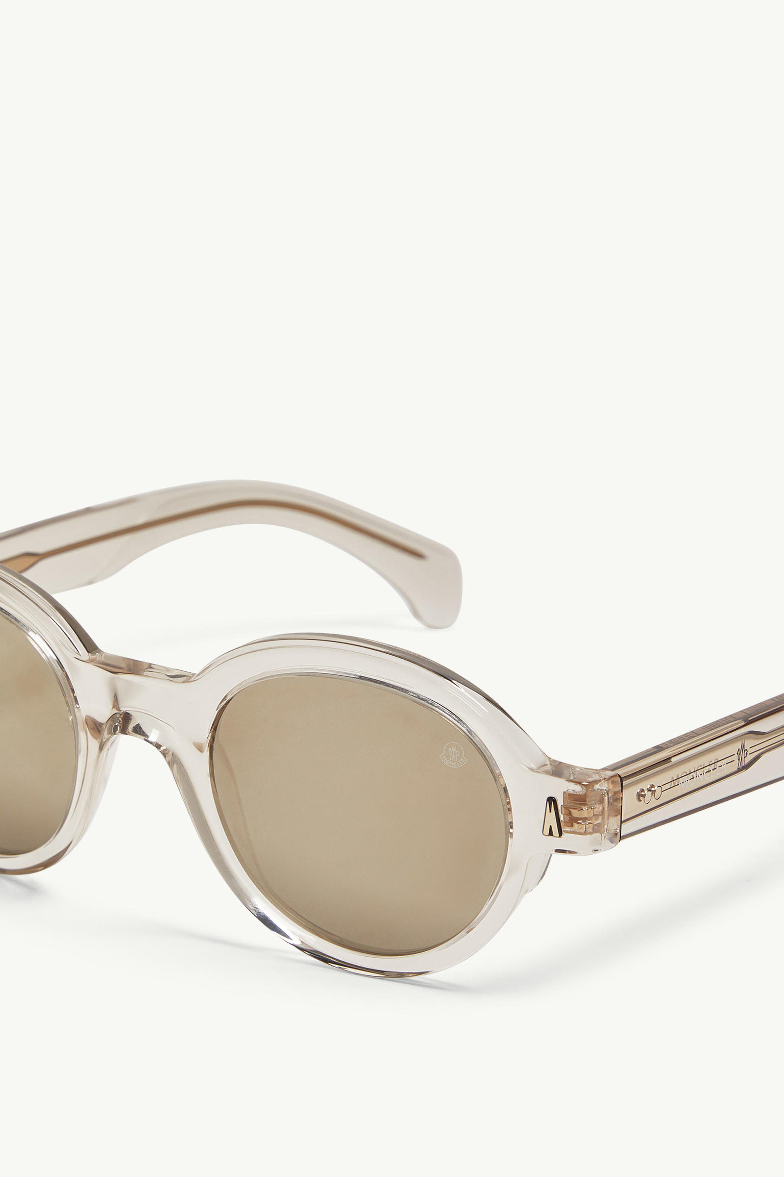 Rondosa Round Sunglasses Gender Neutral Shiny Transparent Off-white Moncler 3