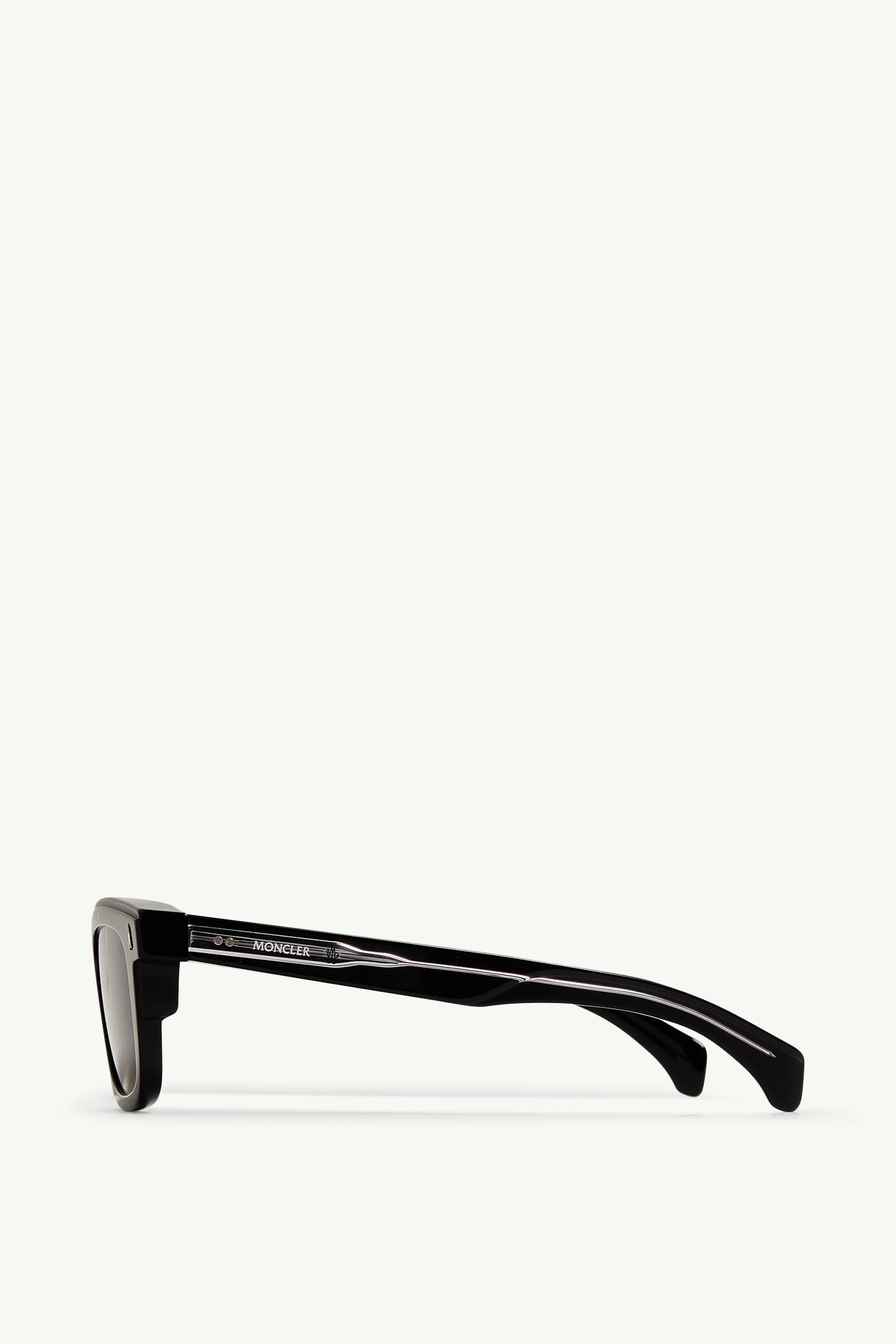 サングラス Moncler Sunglasses ML0071 01L Black Acetate Semi-Mirror Sunglasses, Shades & Eyewear for Men | Moncler CA