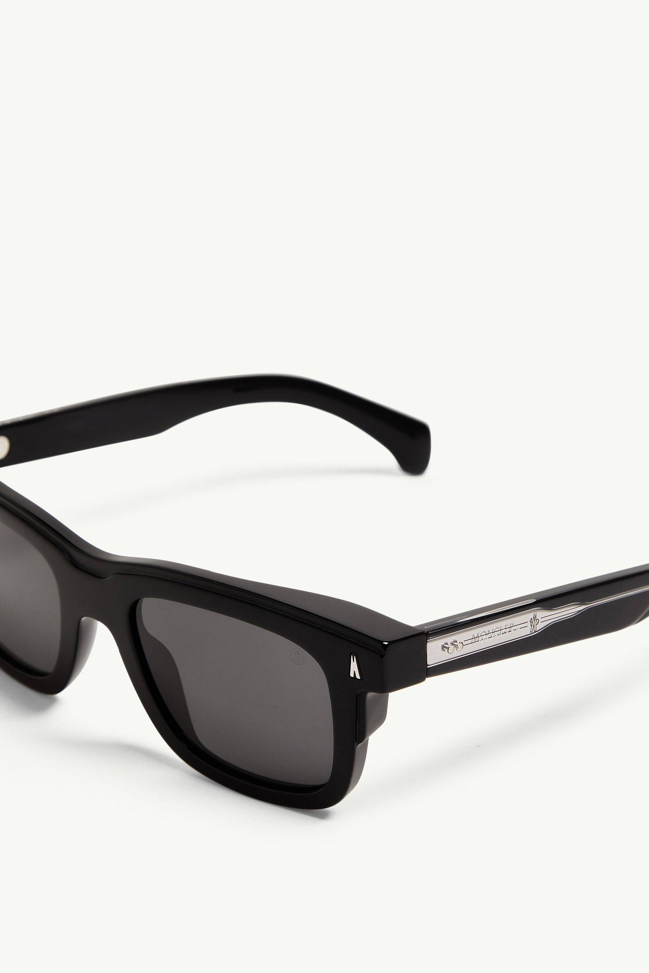 Occhiali da sole squadrati Claro Gender Neutral Nero Brillante Moncler 3
