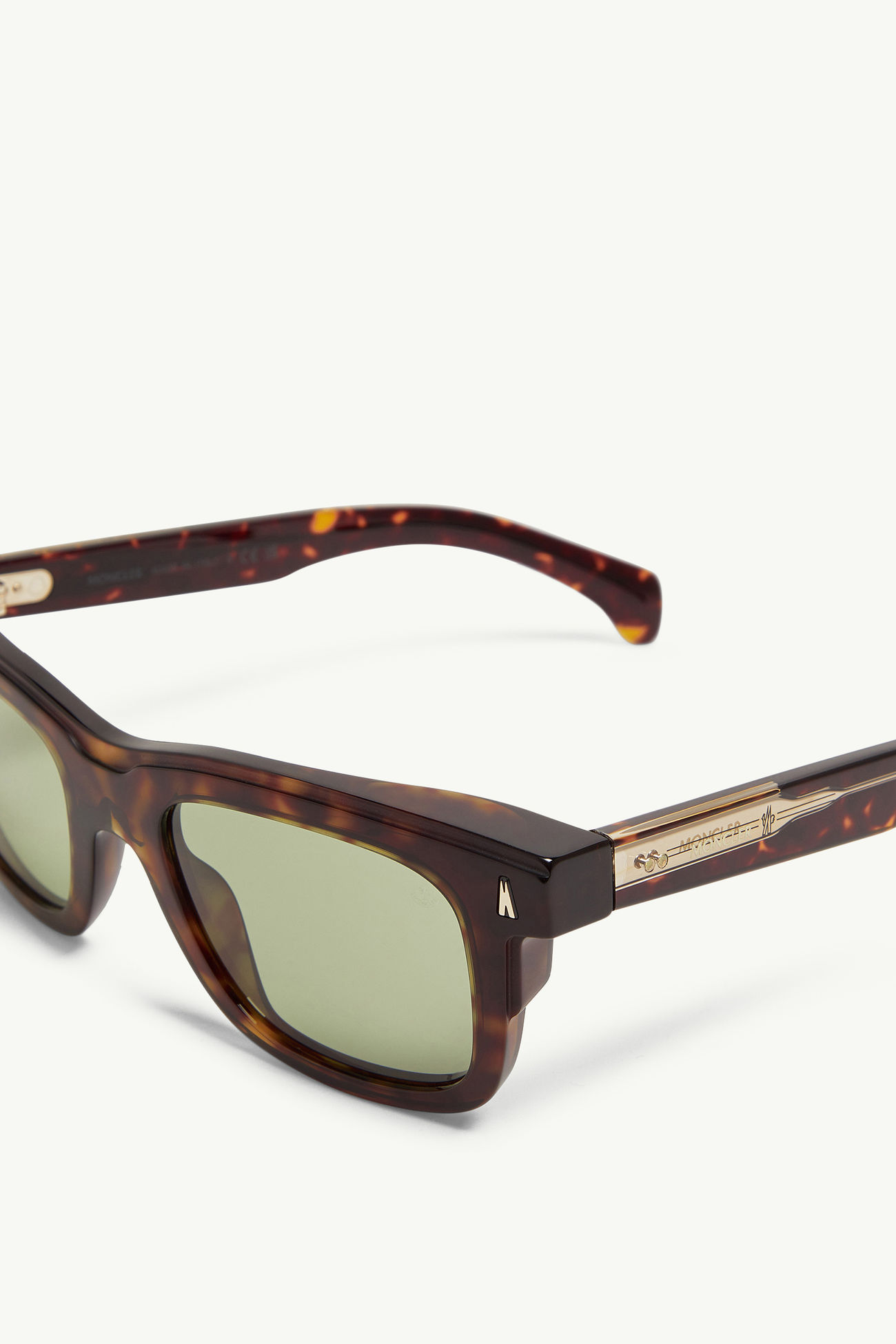 Claro quadratische Sonnenbrille Genderneutral Glänzend Braunes Schildpatt Moncler 3