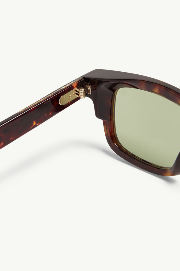 Lunettes de soleil carrées Claro Mixte Marron Écaille De Tortue Brillant Moncler 5