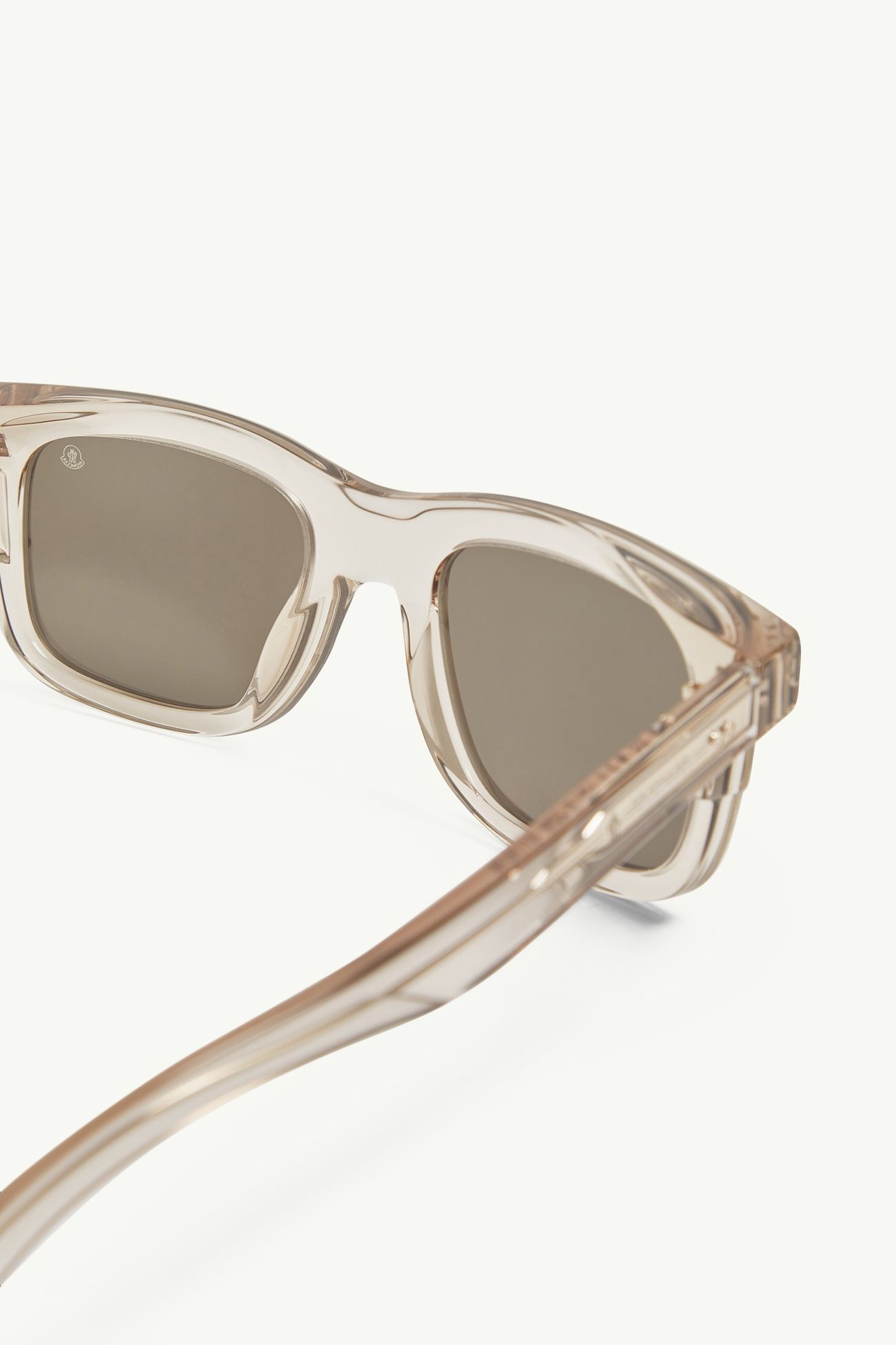 Claro quadratische Sonnenbrille Genderneutral Transparent Cremefarben Moncler 5