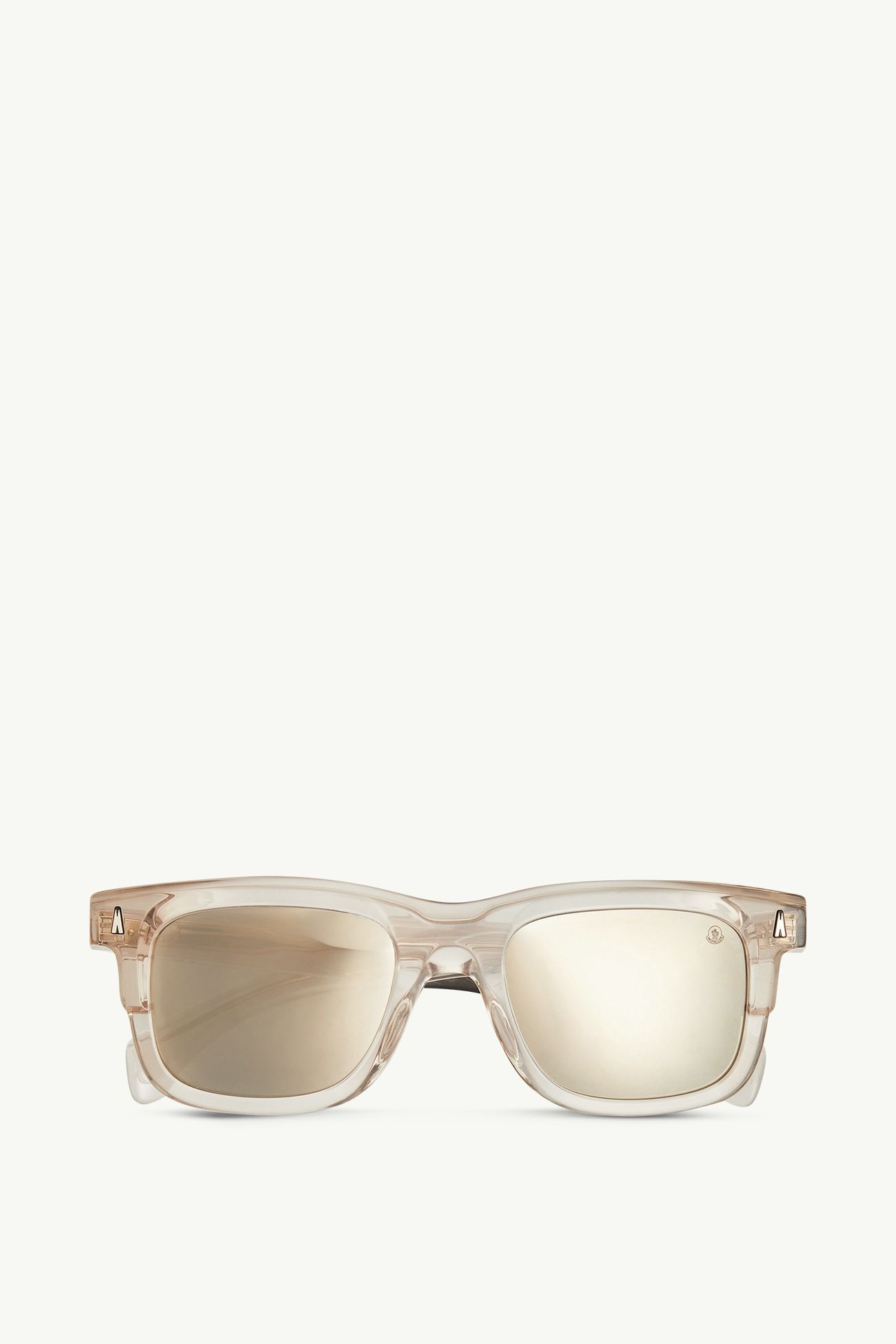 Claro quadratische Sonnenbrille Genderneutral Transparent Cremefarben Moncler 0