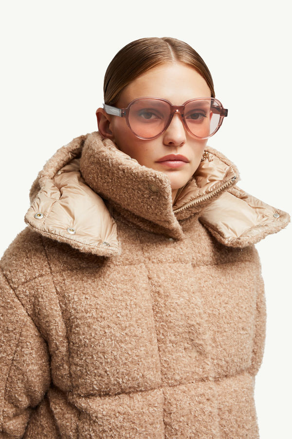 Swanspan Pilot Sunglasses Gender Neutral Shiny Pink Transparent Moncler 1