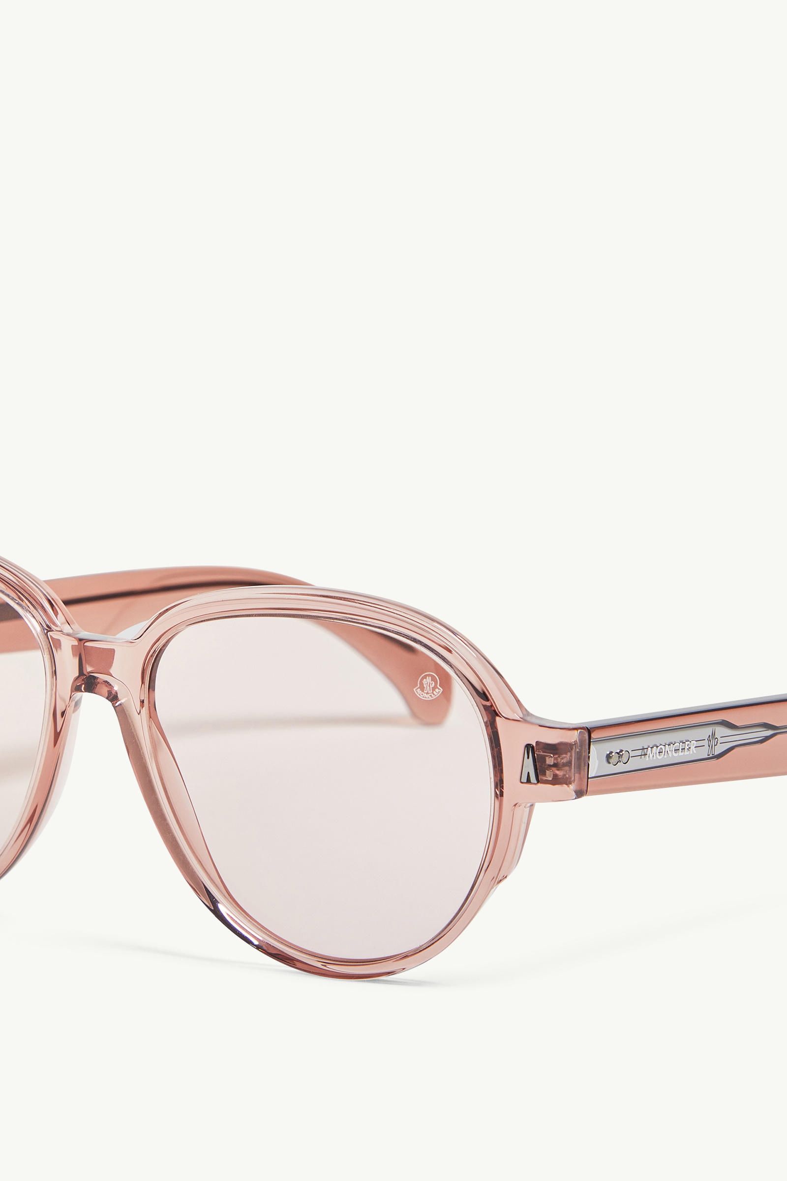 Swanspan Pilot Sunglasses Gender Neutral Shiny Pink Transparent Moncler 3