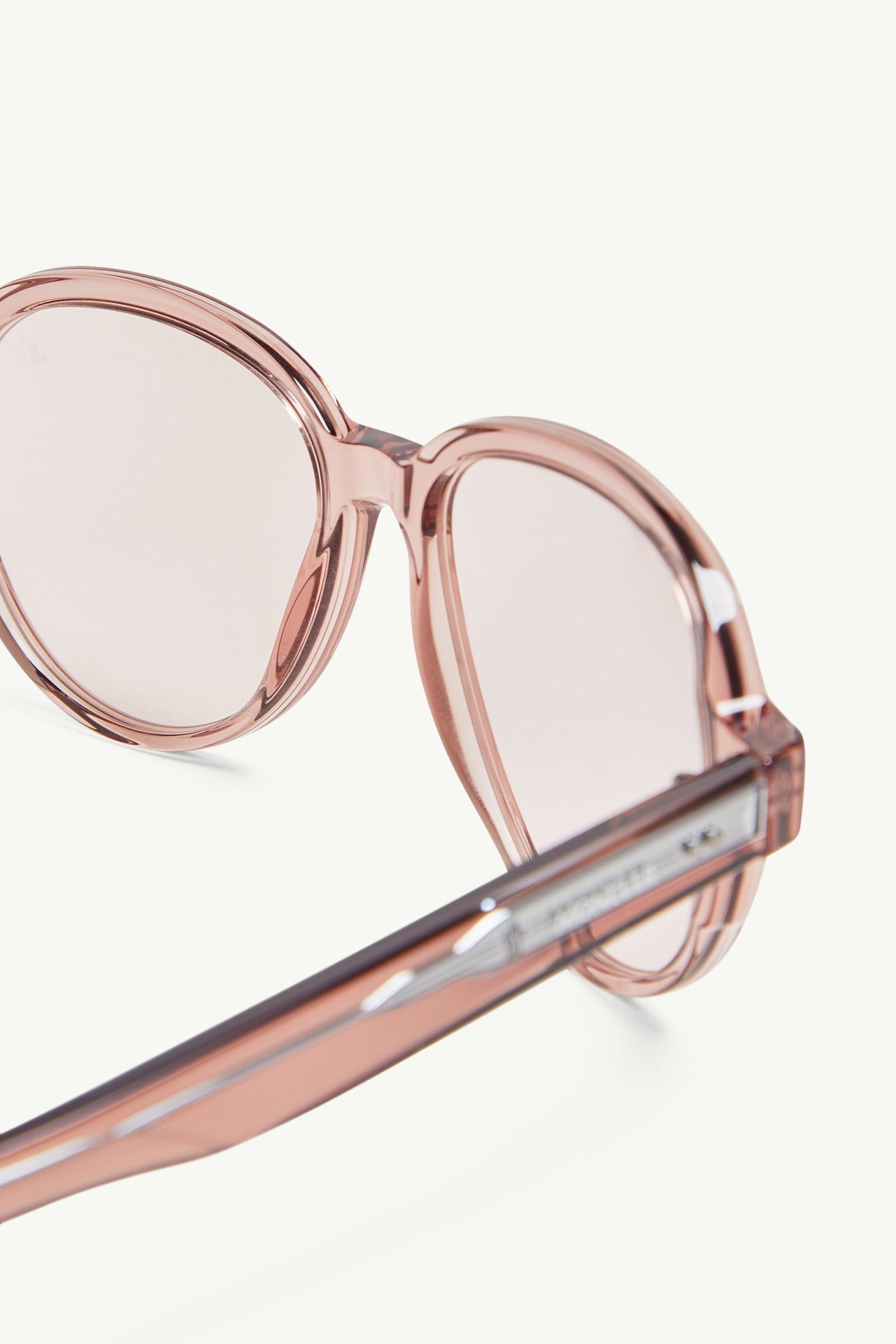 Shiny Pink Transparent Swanspan Pilot Sunglasses  display picture 2