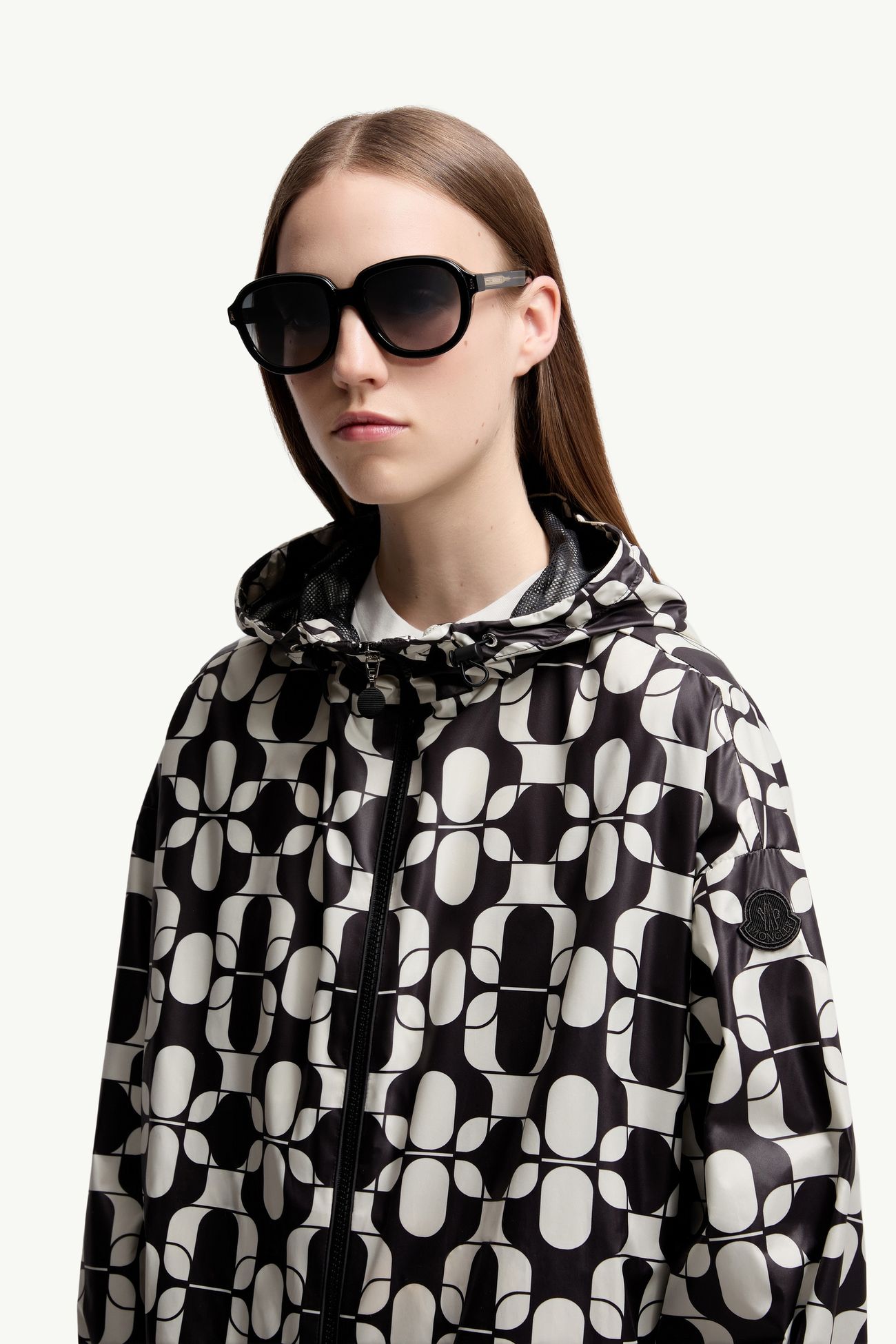 Lunettes de soleil aviateur Cirsee Noir Brillant Moncler 1