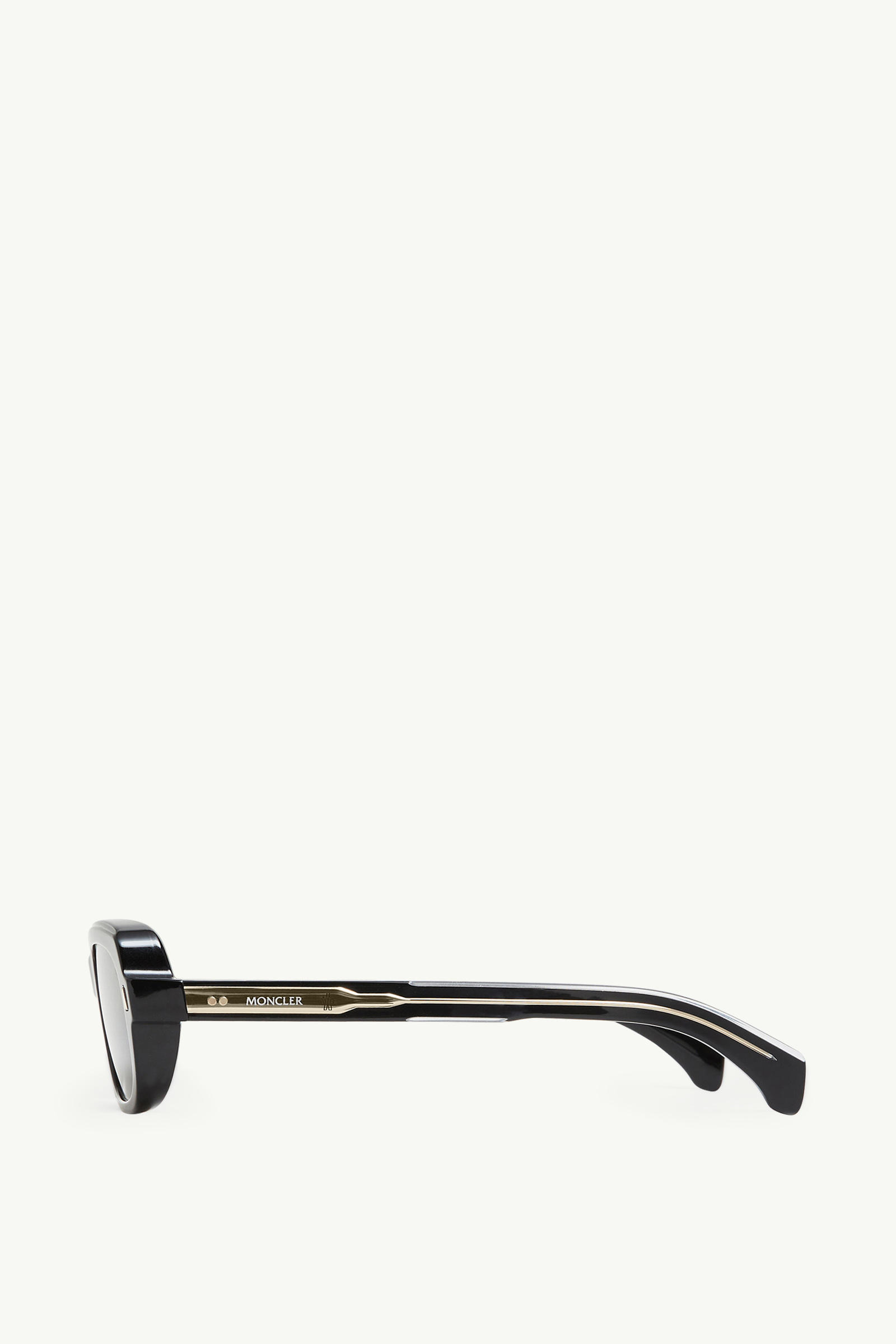 Suntrap Rectangular Sunglasses Shiny Black Moncler 2