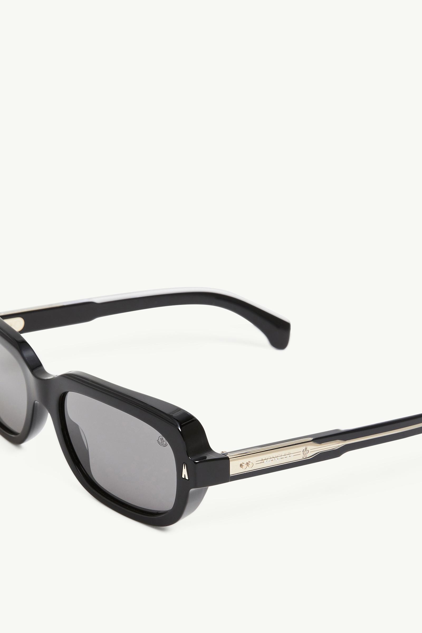 Shiny Black Suntrap Rectangular Sunglasses - Sunglasses for Men