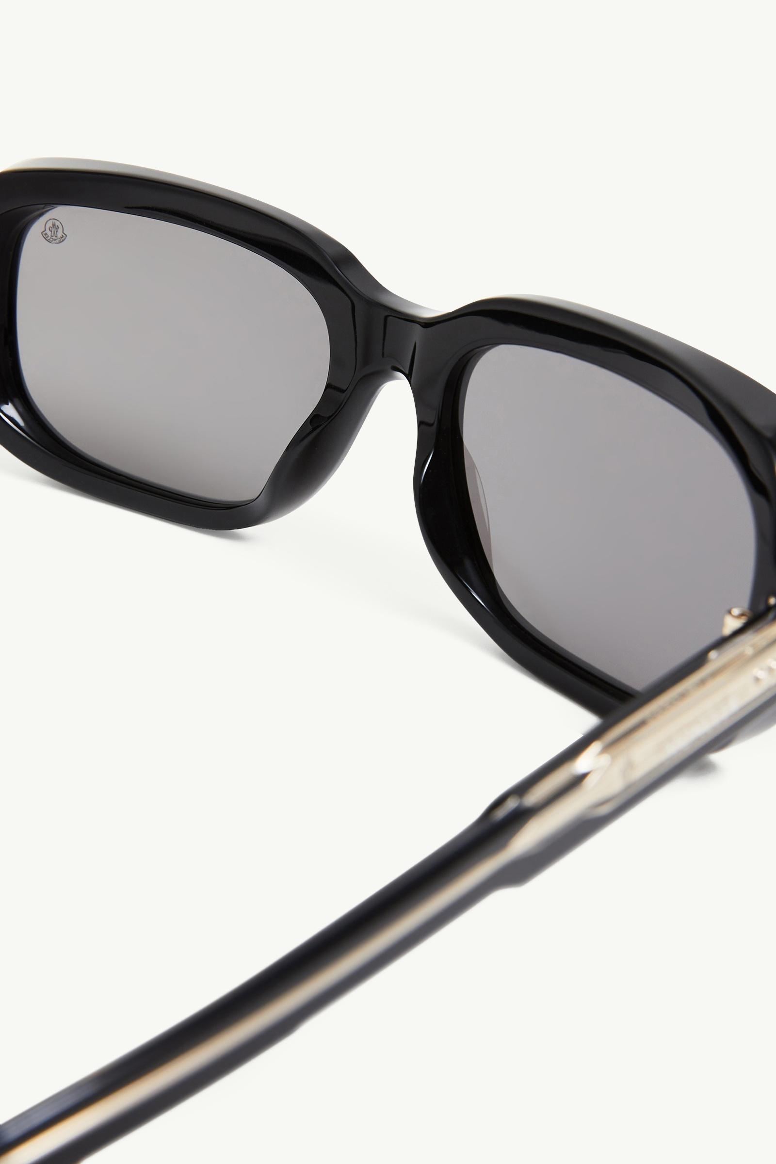 Shiny Black Suntrap Rectangular Sunglasses - Sunglasses for Men