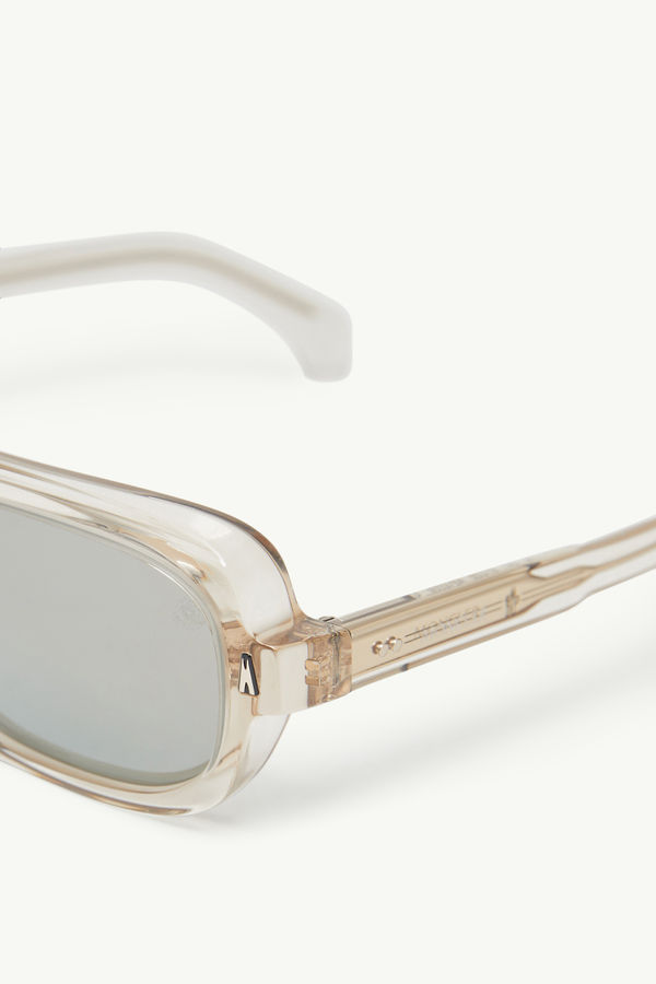 Suntrap Rectangular Sunglasses TRANSPARENT SHINY OFF-WHITE Moncler 3