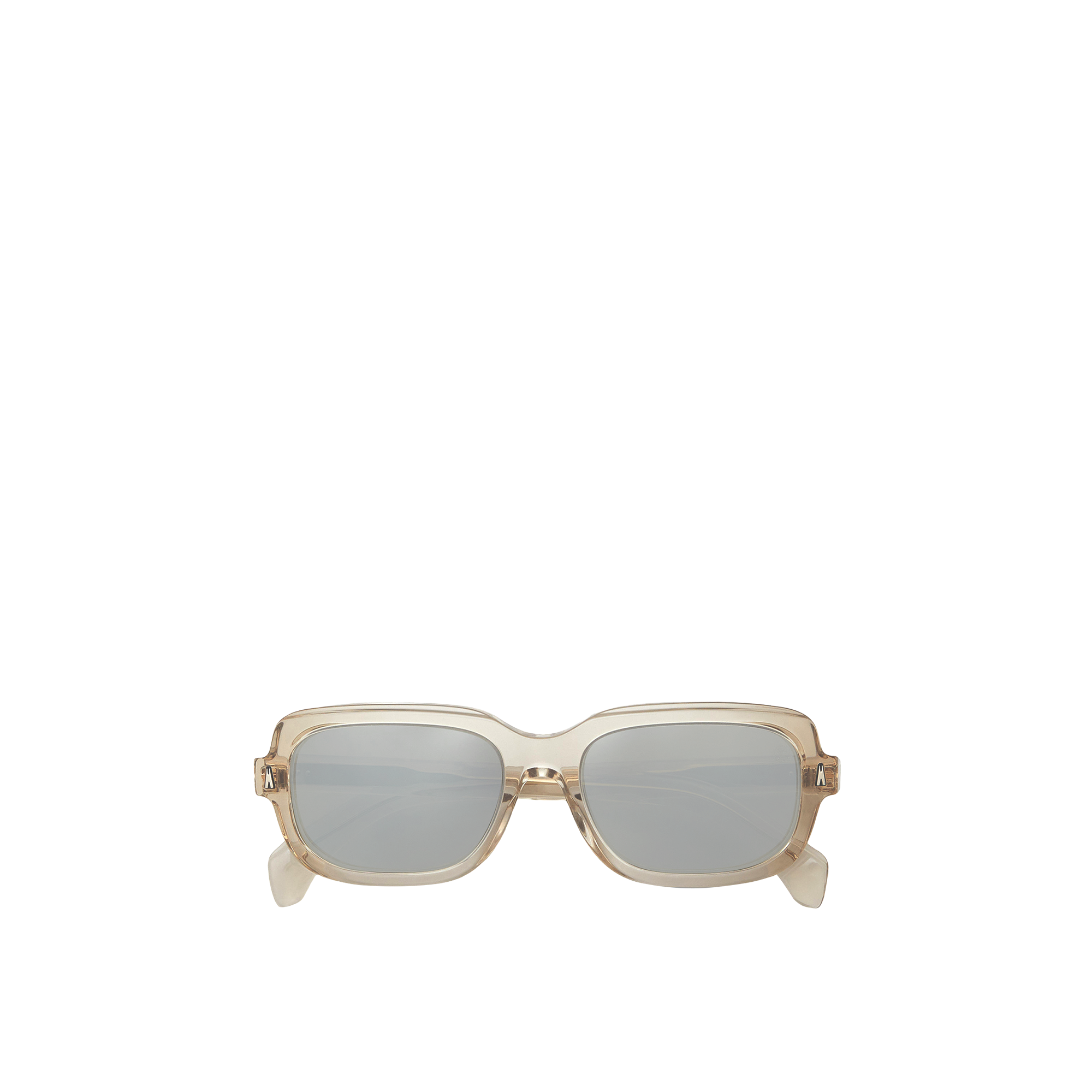 Moncler   Suntrap Rectangular Sunglasses  in White, Size: 55