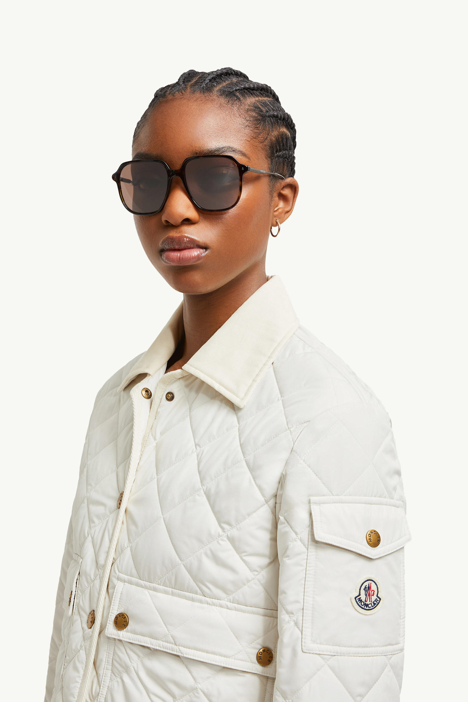 Cylin Pilot Sunglasses Havana Moncler 6