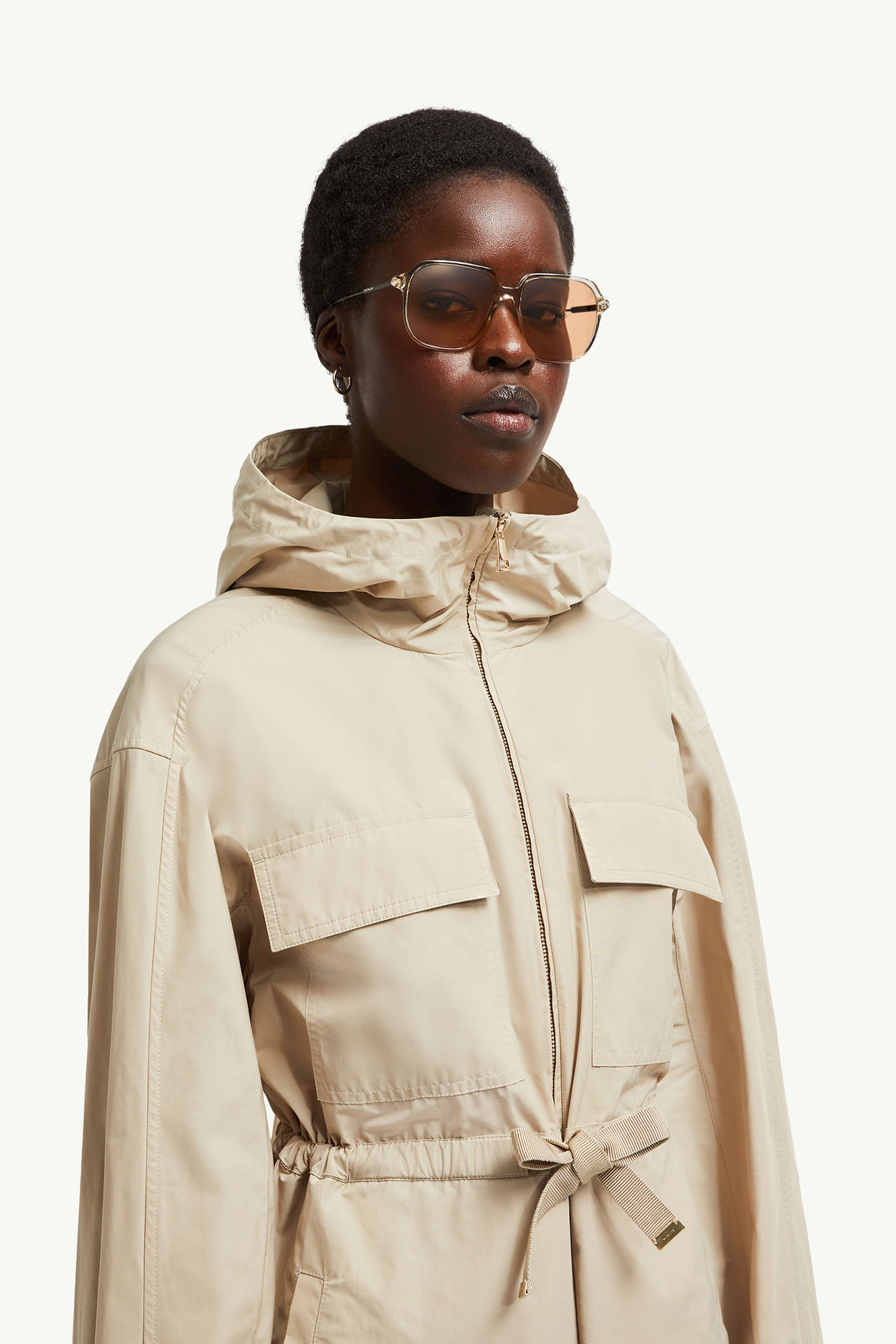 Cylin Pilot Sunglasses TRANSPARENT SHINY OFF-WHITE Moncler 1