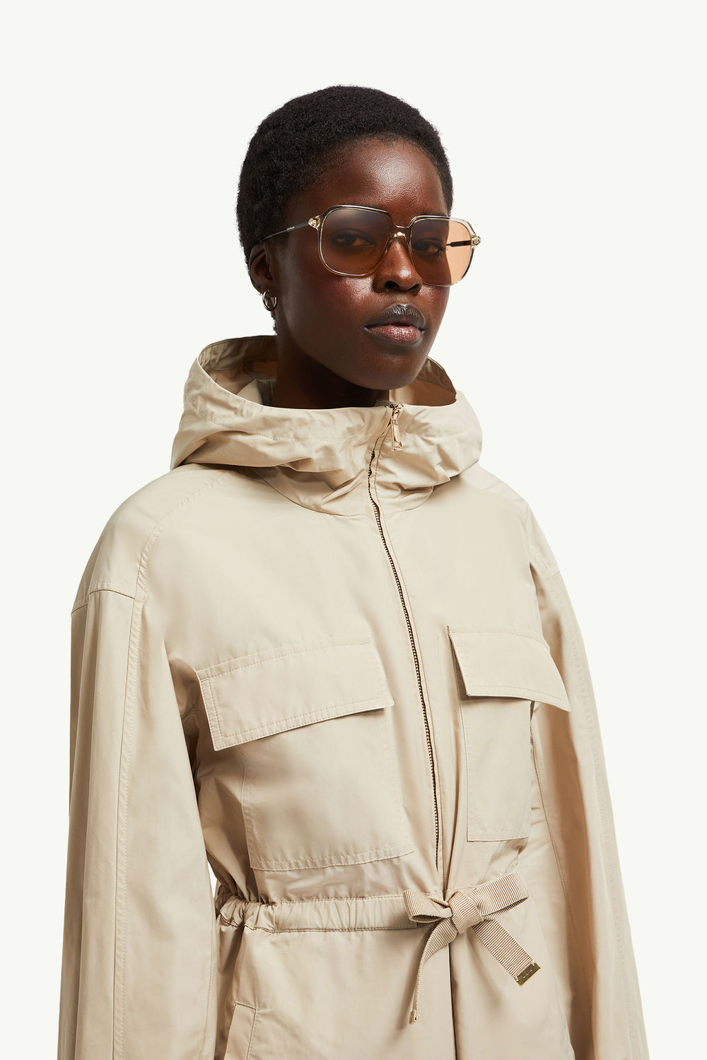 Cylin Pilotensonnenbrille TRANSPARENT GLÄNZEND CREMEFARBEN Moncler 1