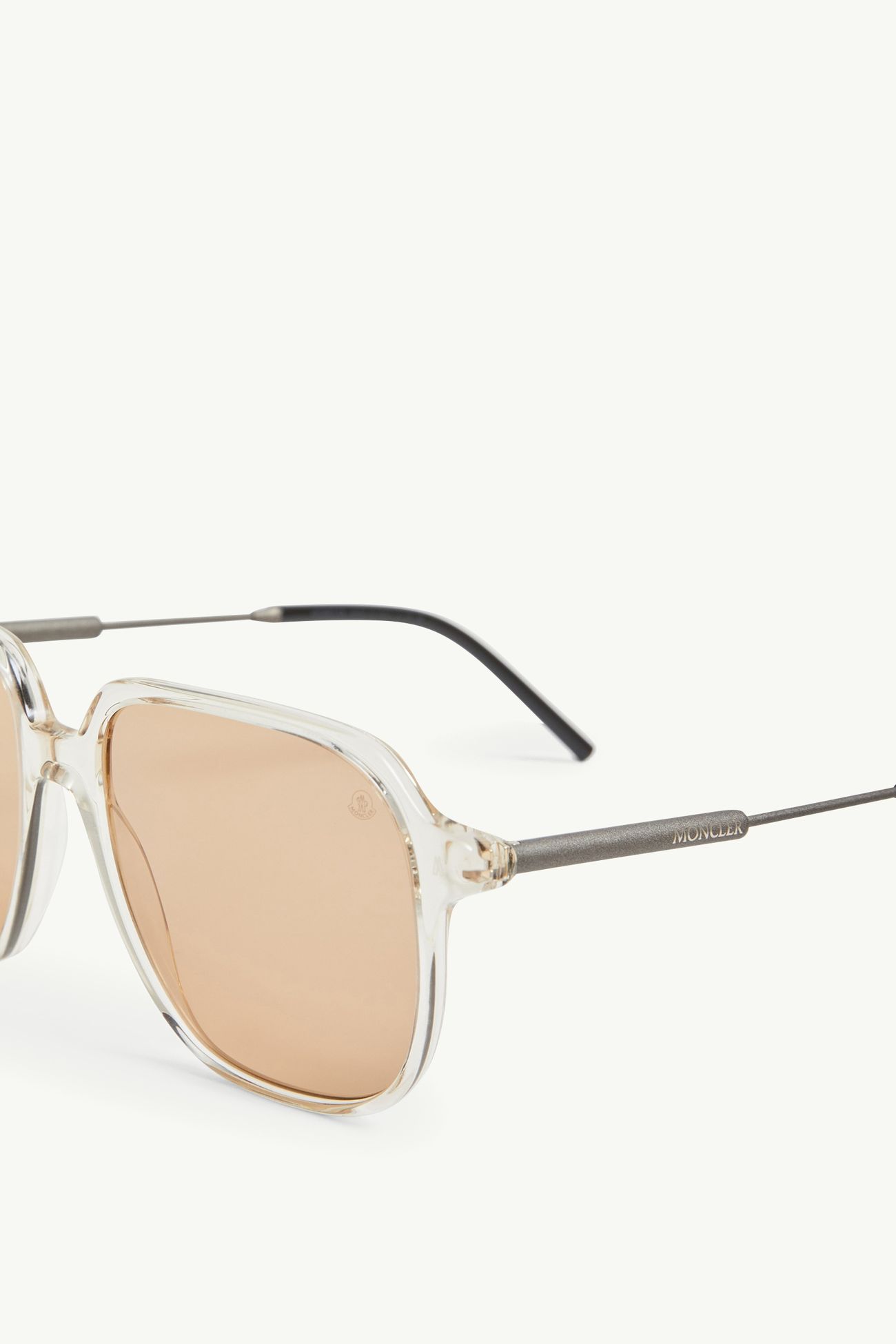 Gafas de sol de aviador Cylin BLANCO ROTO BRILLANTE TRANSPARENTE Moncler 4